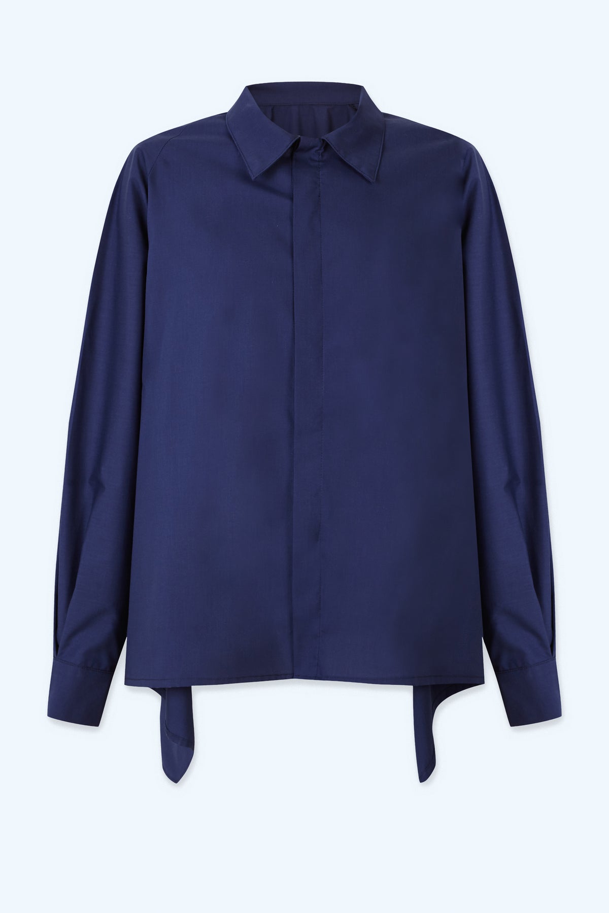 Camisa "servilleta" de algodón Azul Marino