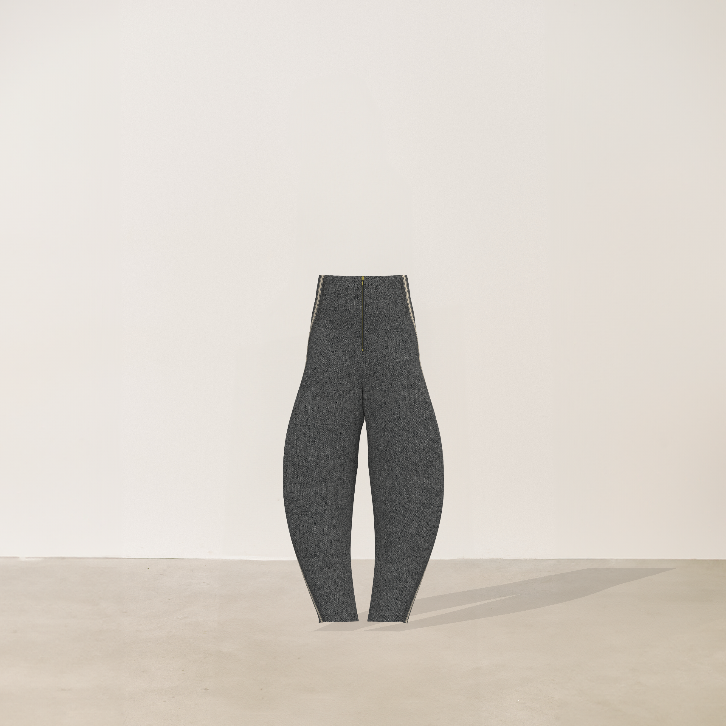 Pantalon globo negro rayas