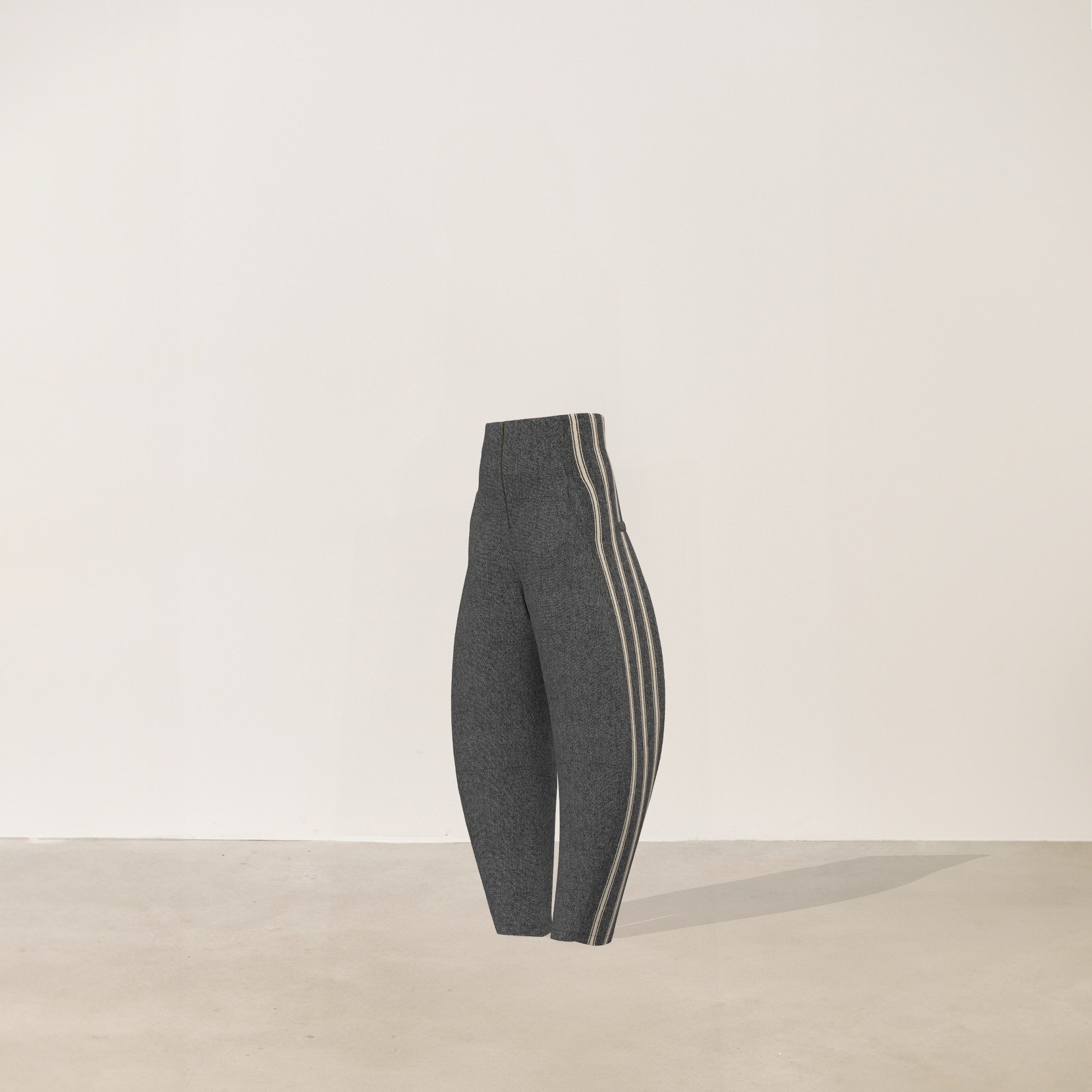 Pantalon globo negro rayas
