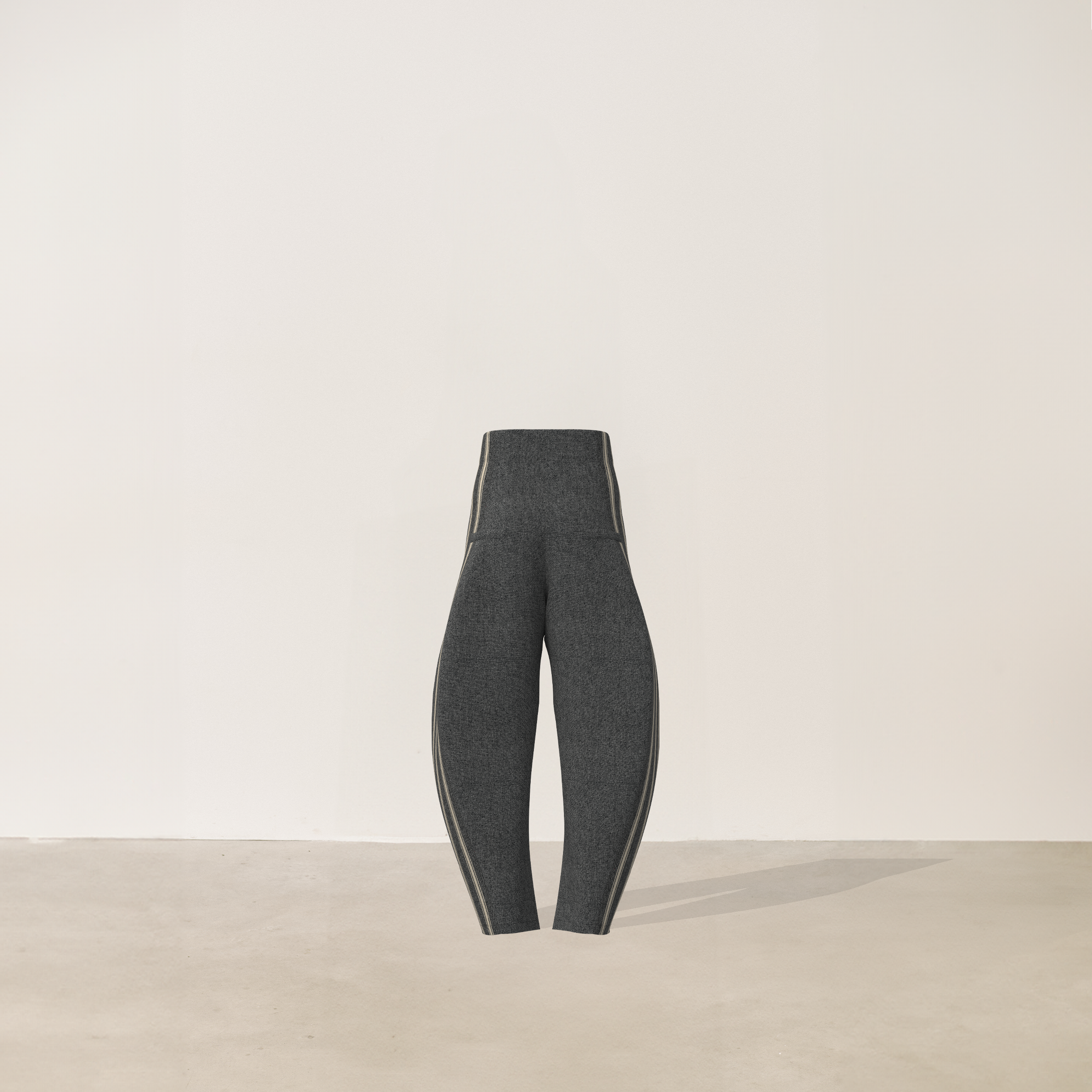 Pantalon globo negro rayas