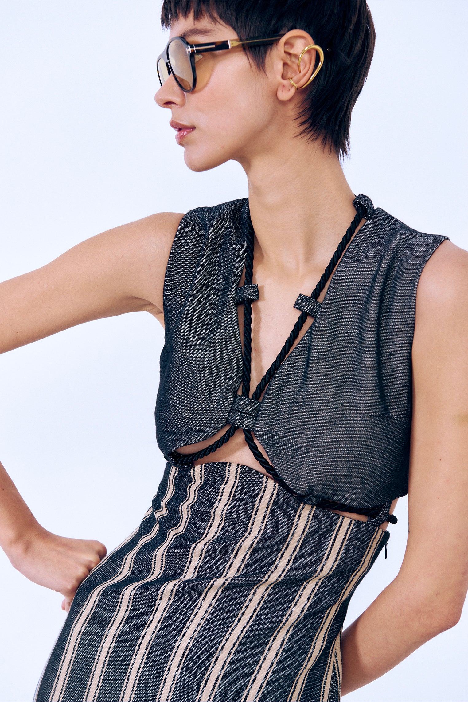 Vestido midi dos piezas