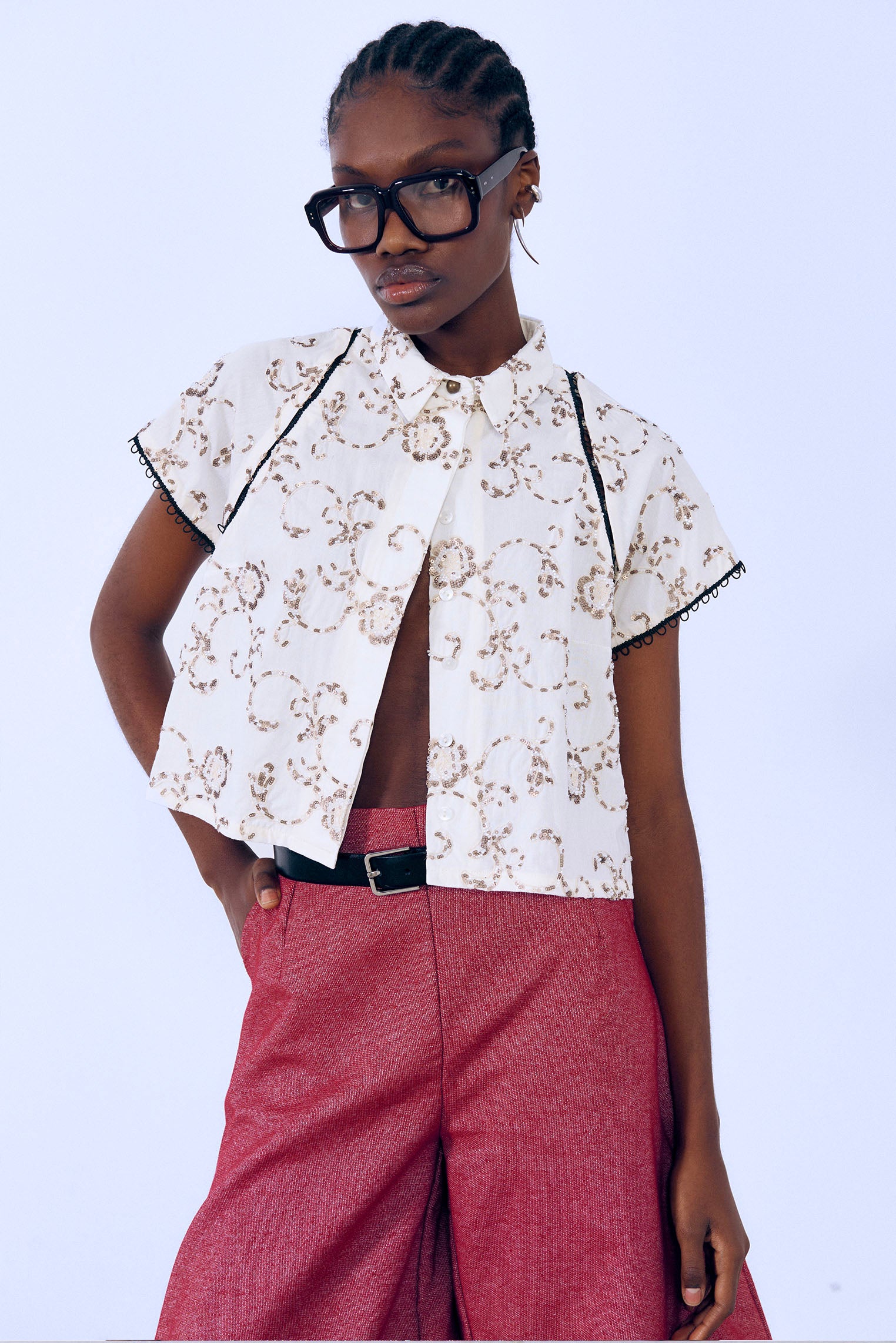 Camisa pedrería desmontable