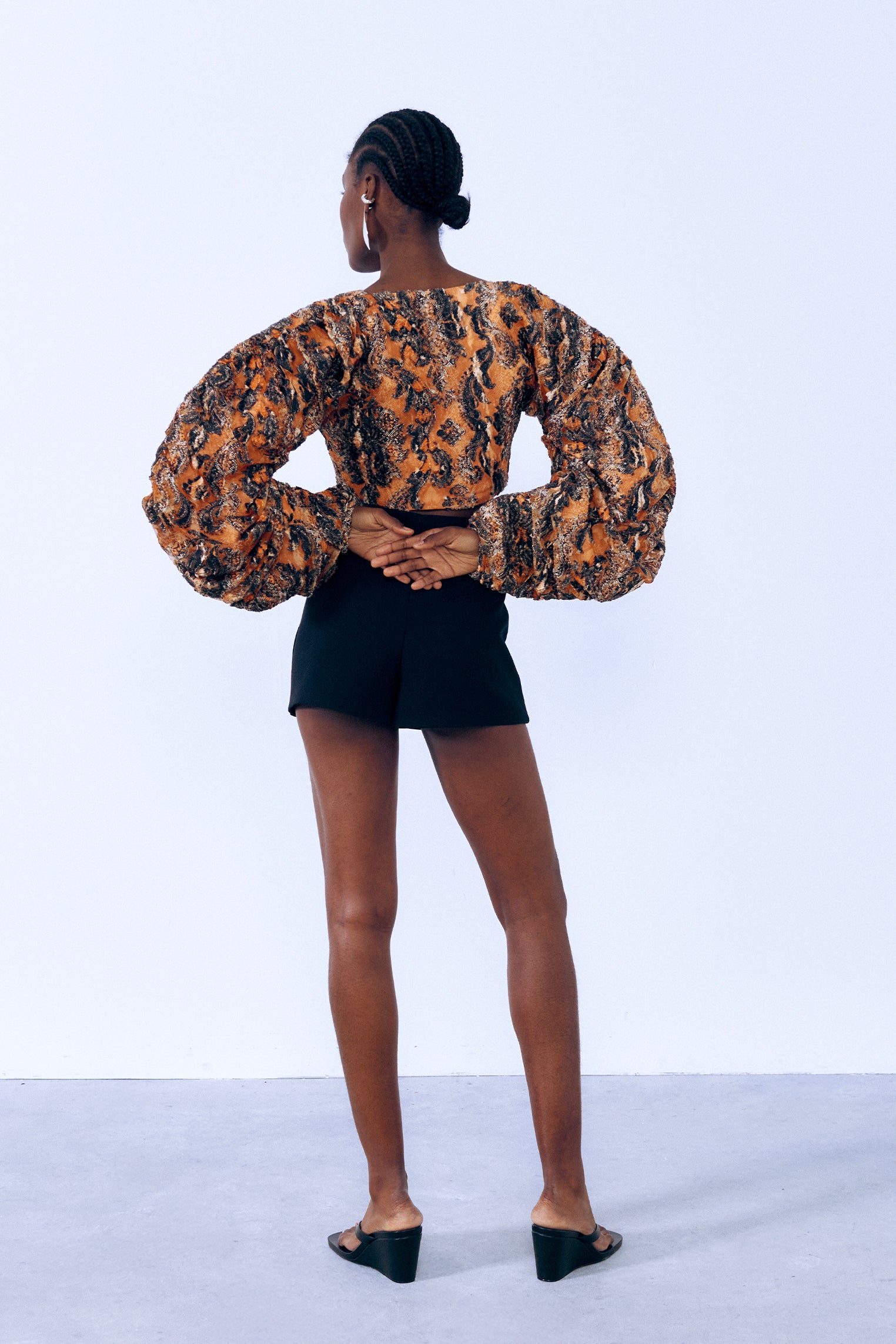 Chaqueta globo drapeada