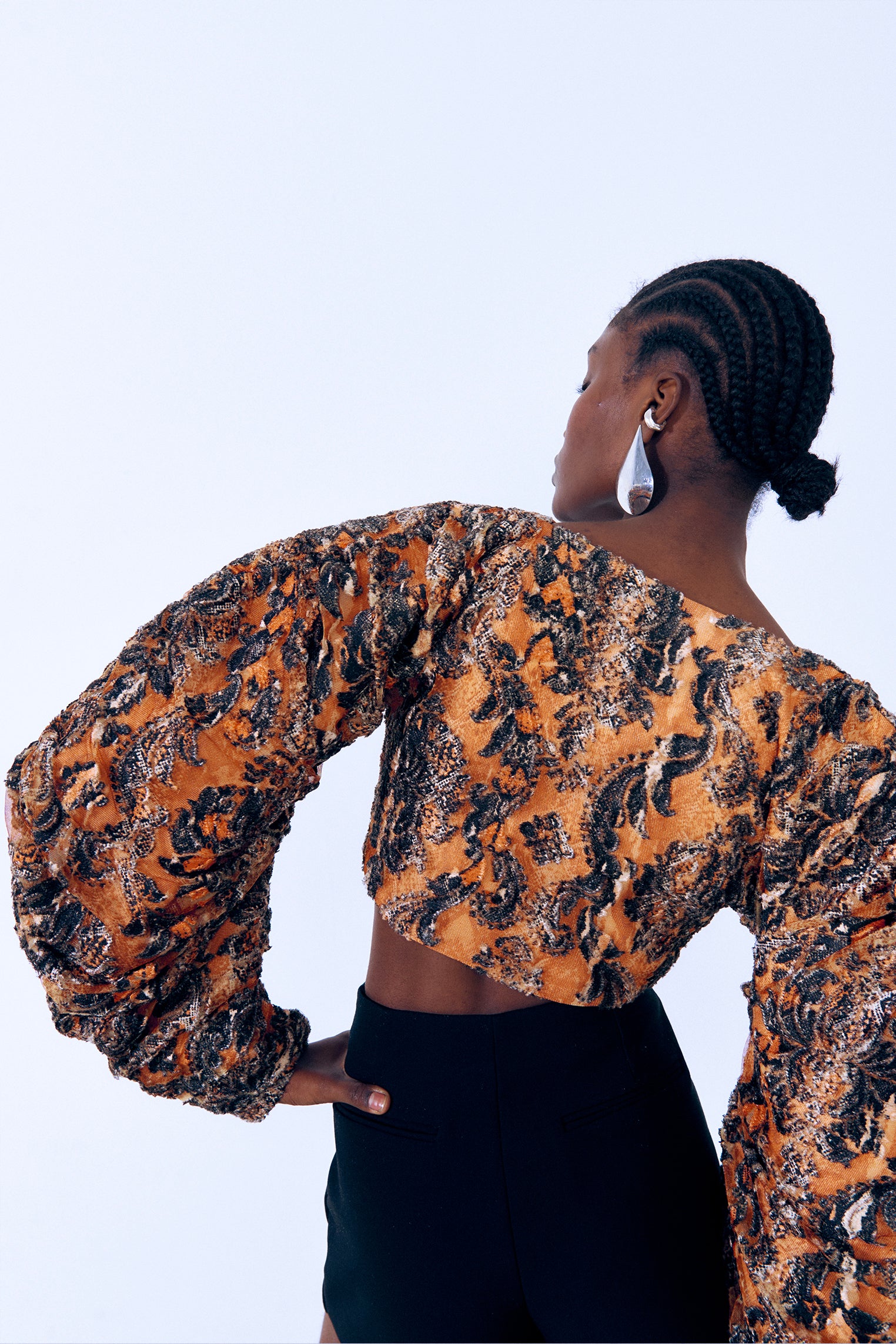 Chaqueta globo drapeada