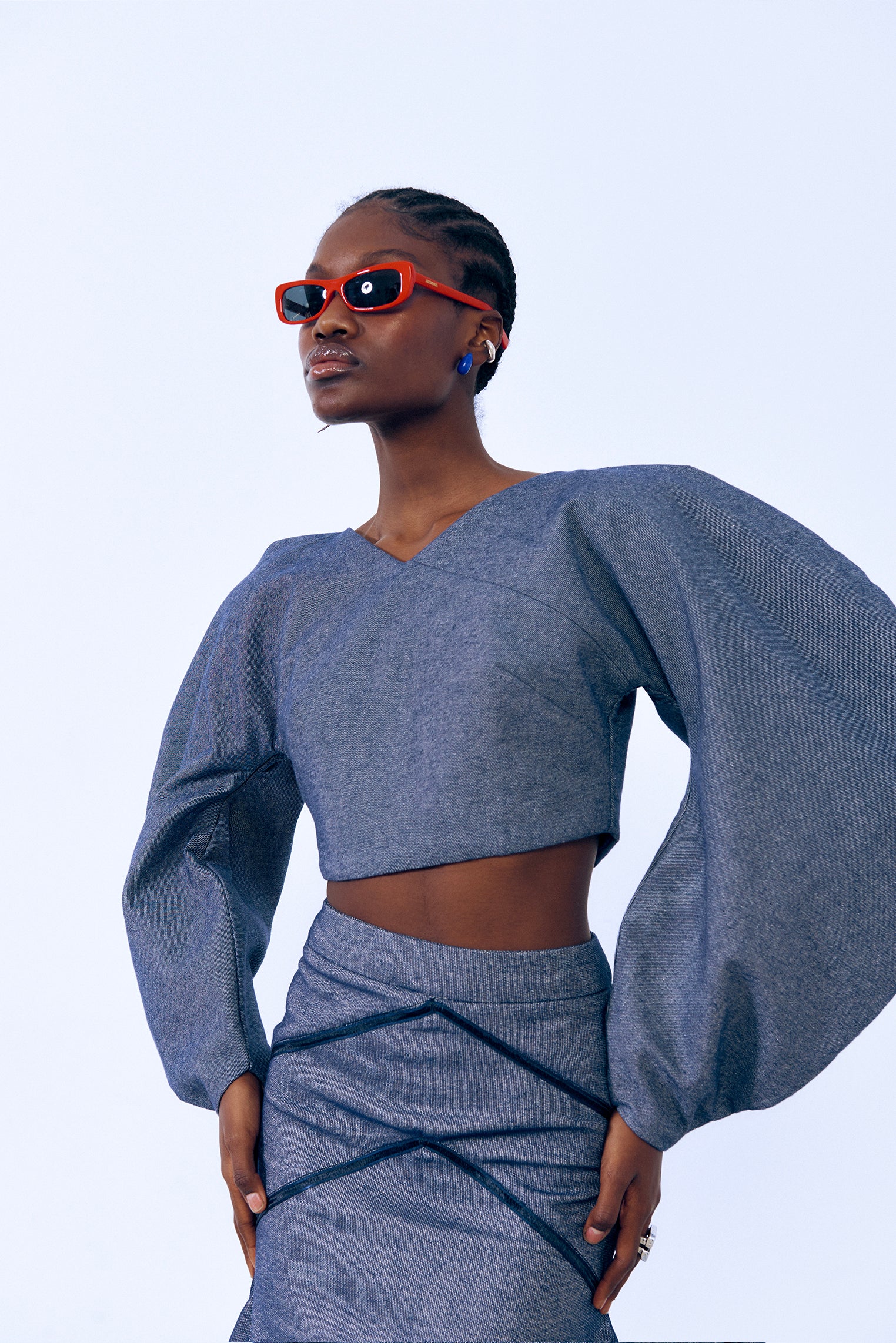 Chaqueta globo denim