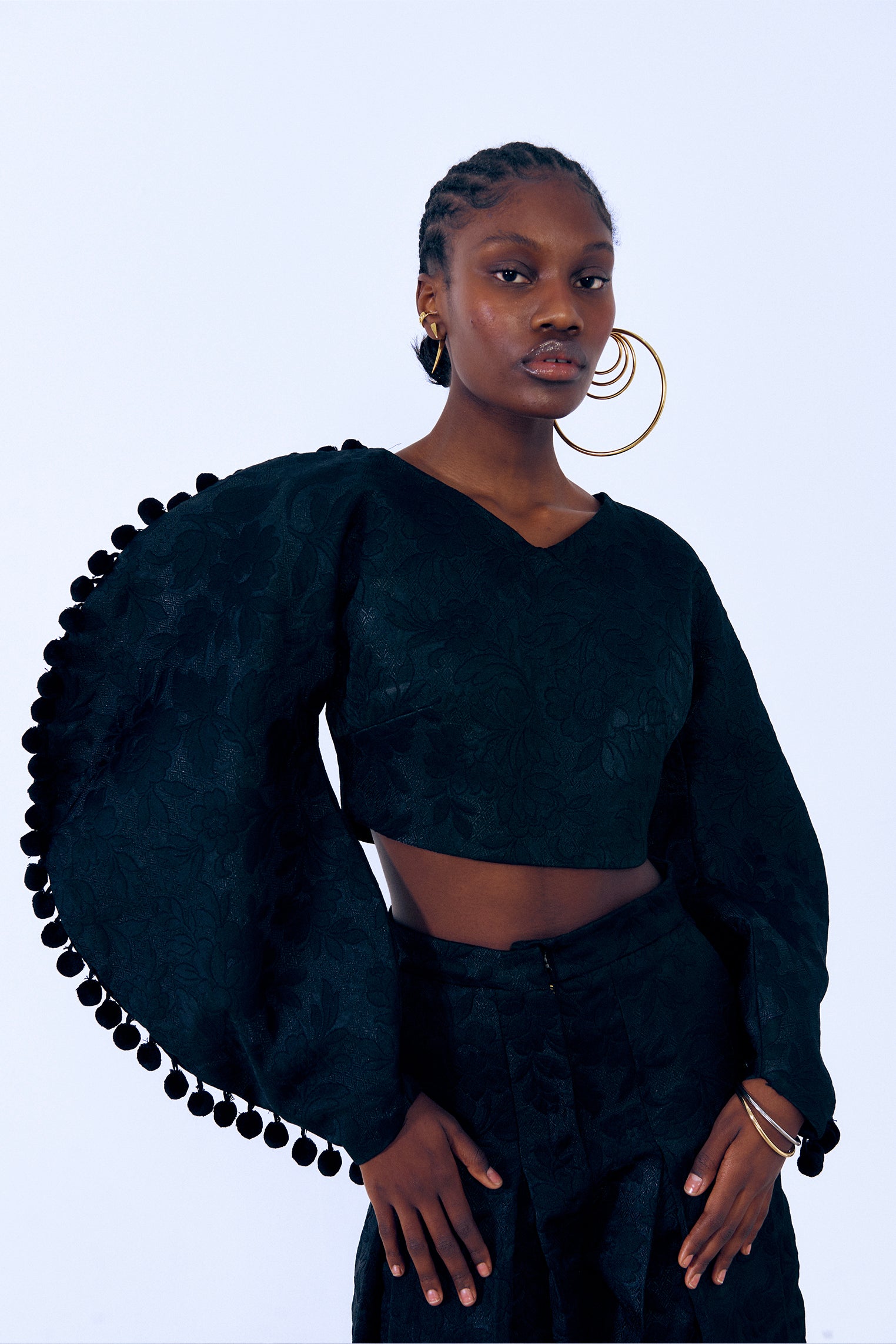 Chaqueta globo con madroños