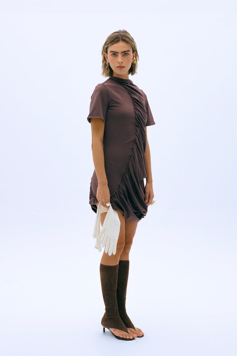 Vestido Eco marrón