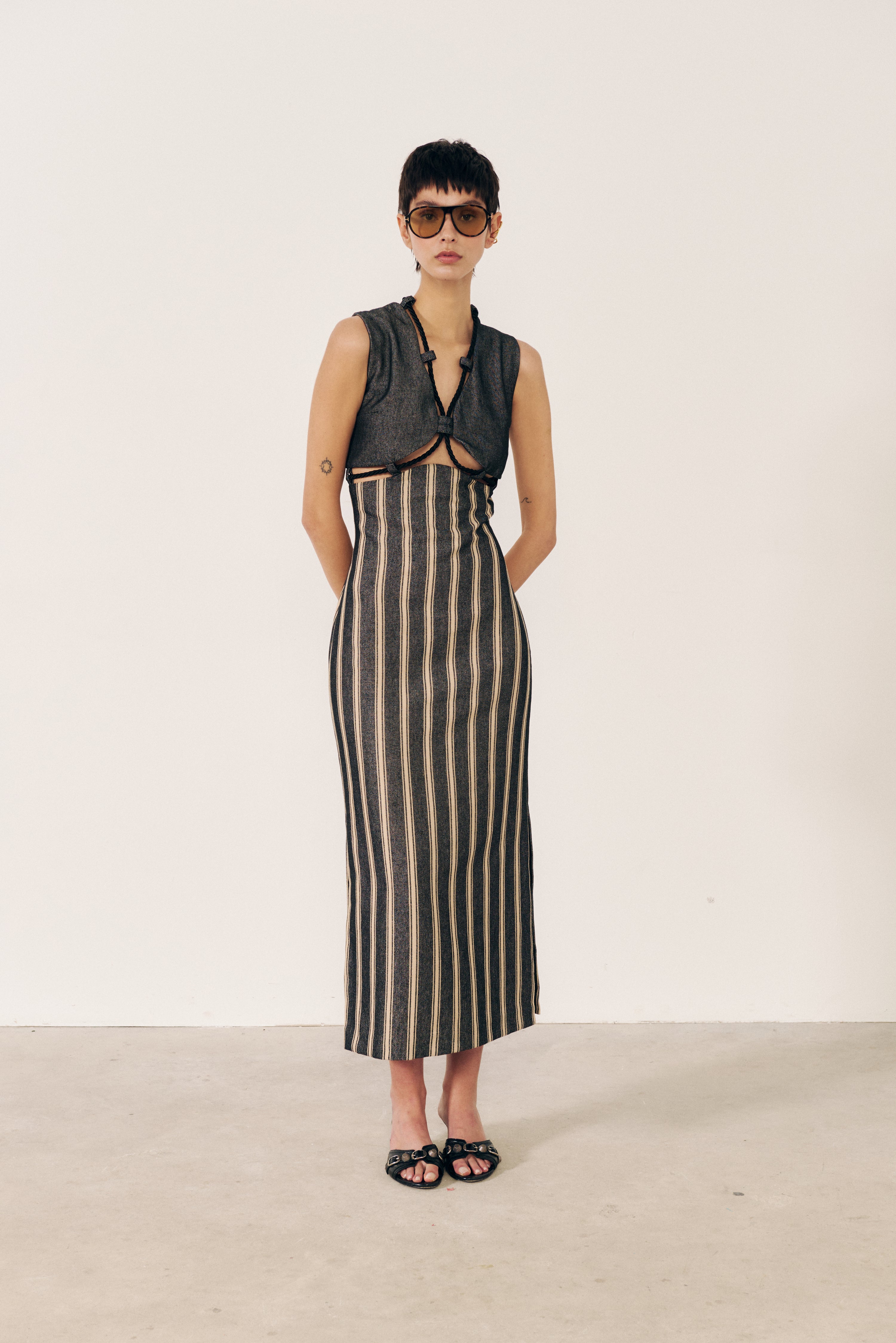 Vestido midi dos piezas
