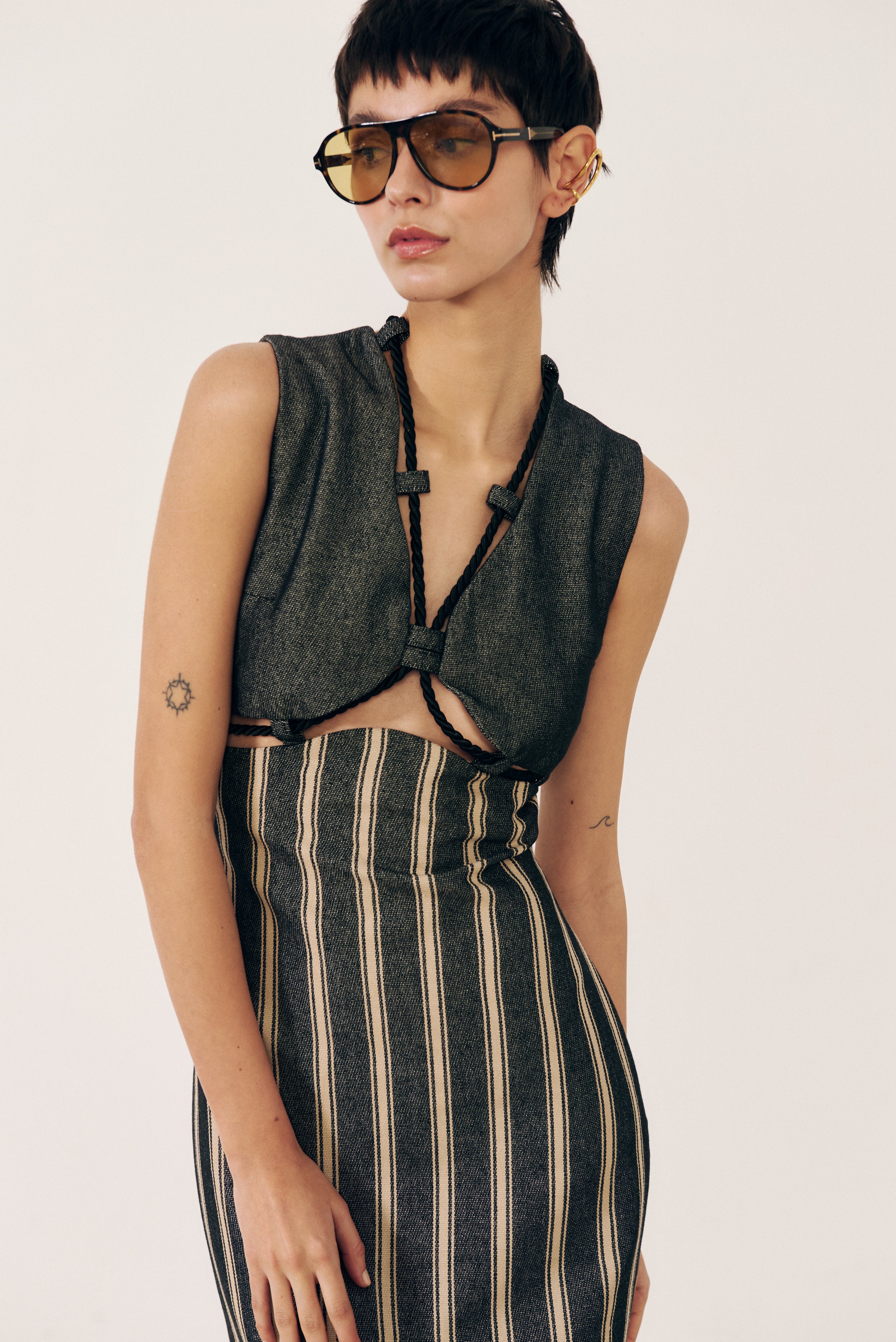 Vestido midi dos piezas