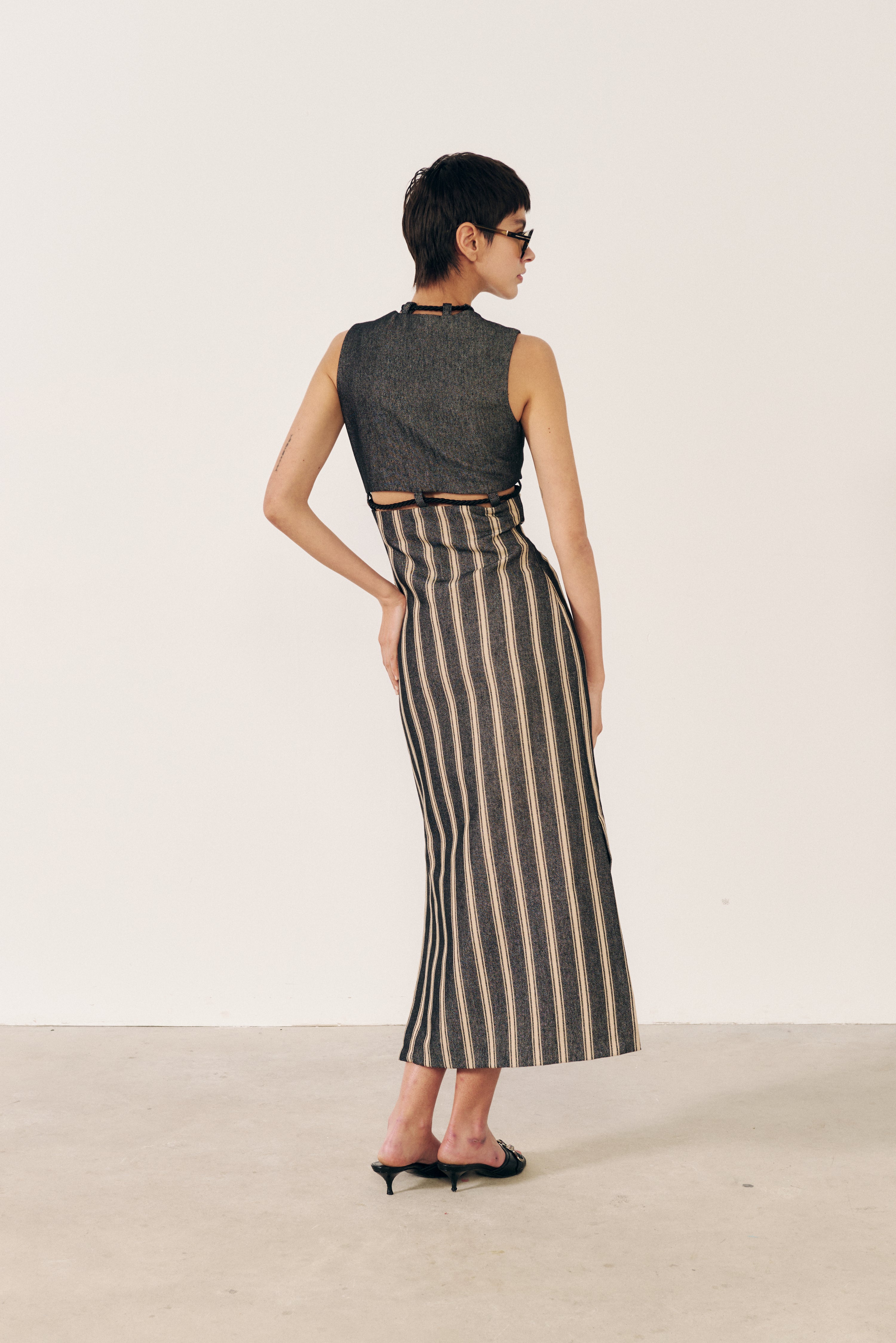 Vestido midi dos piezas