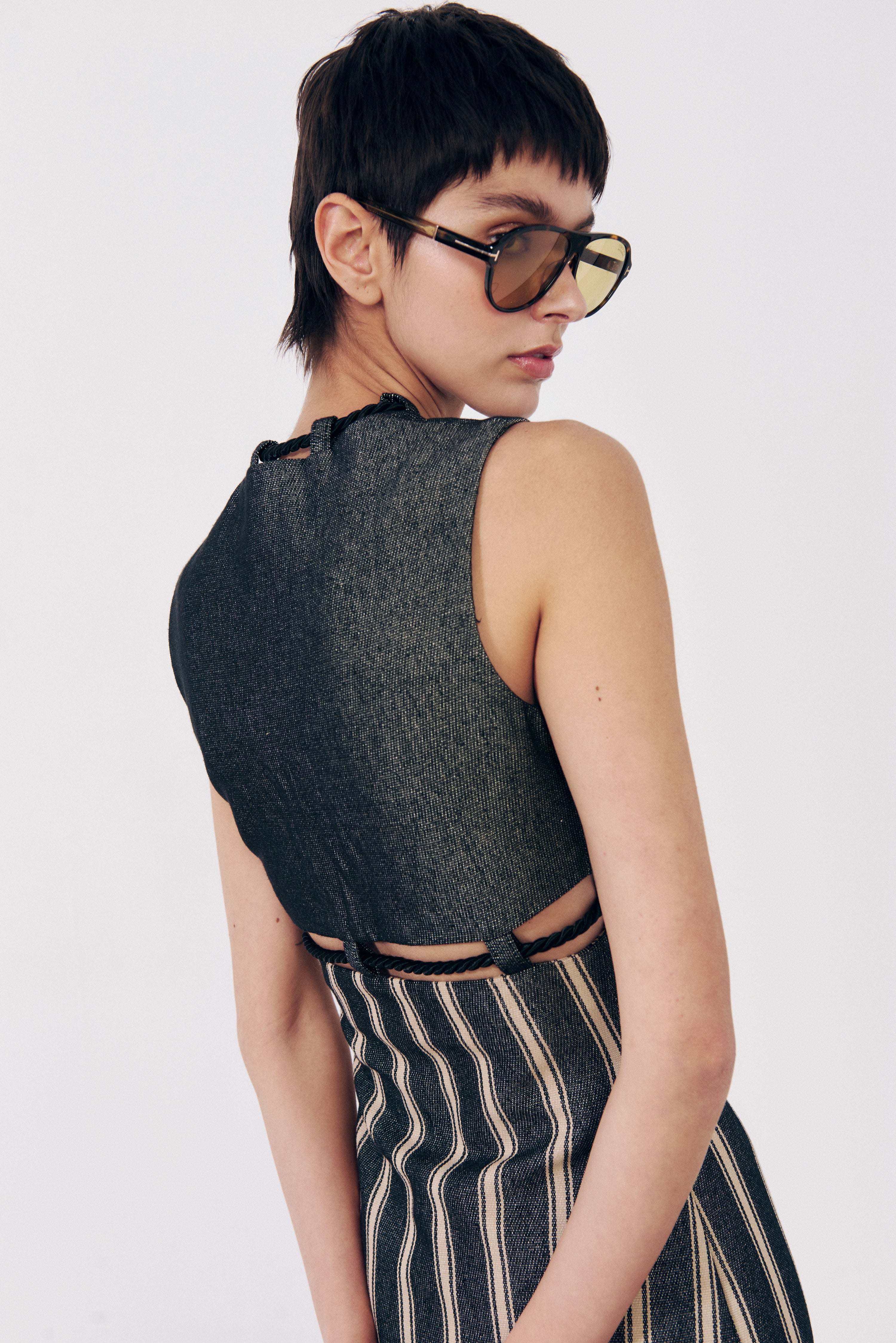 Vestido midi dos piezas