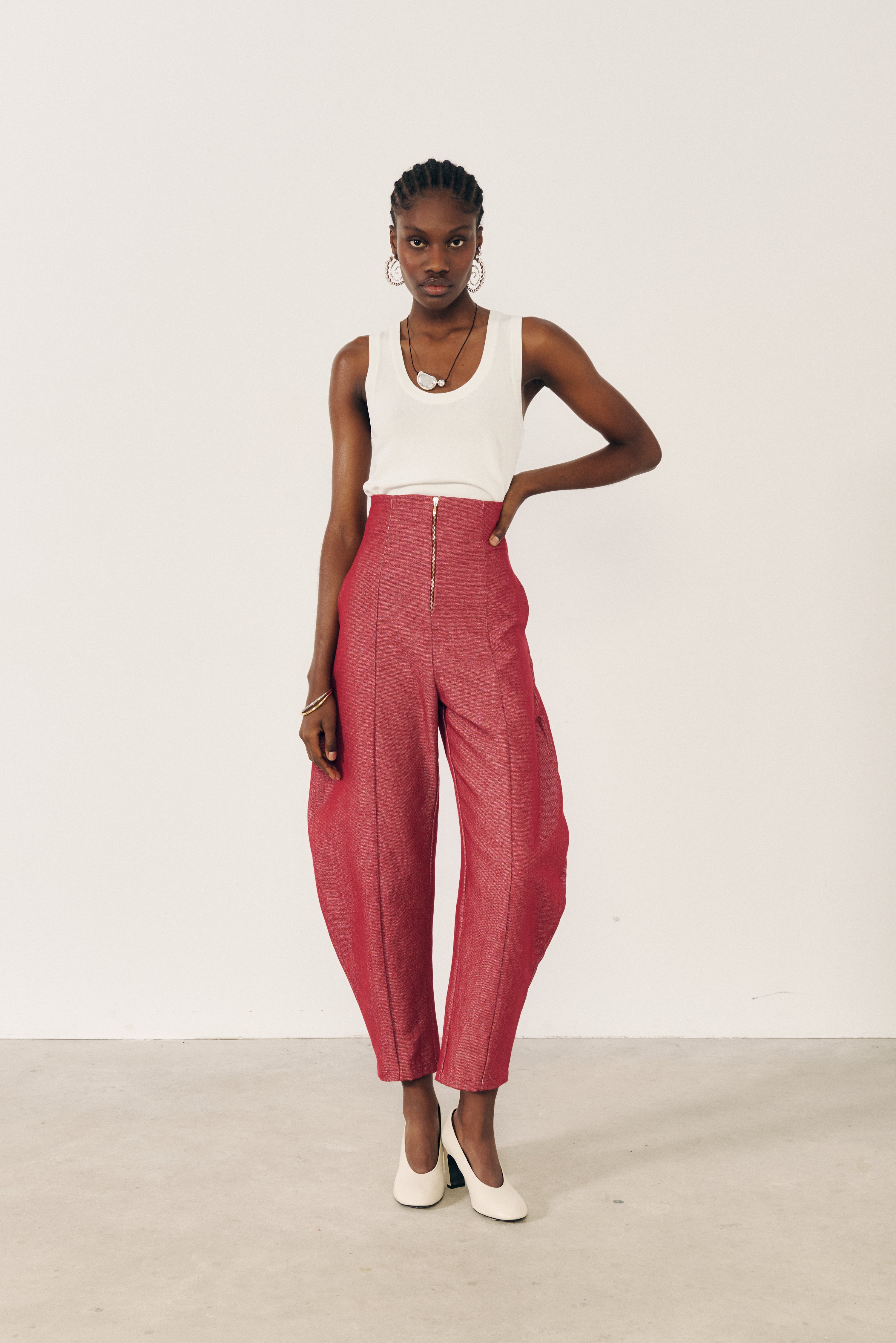 Pantalon globo rojo