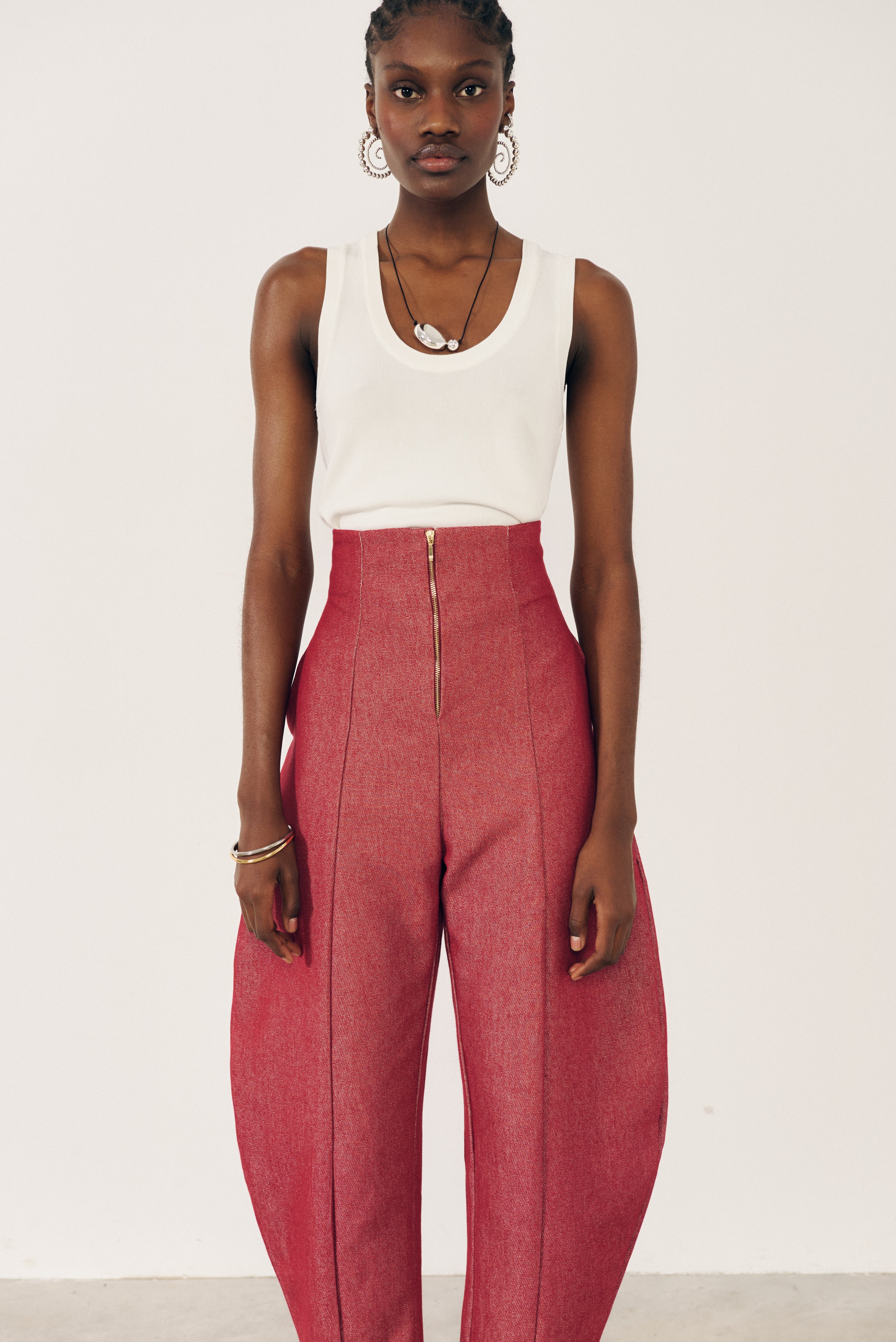 Pantalon globo rojo