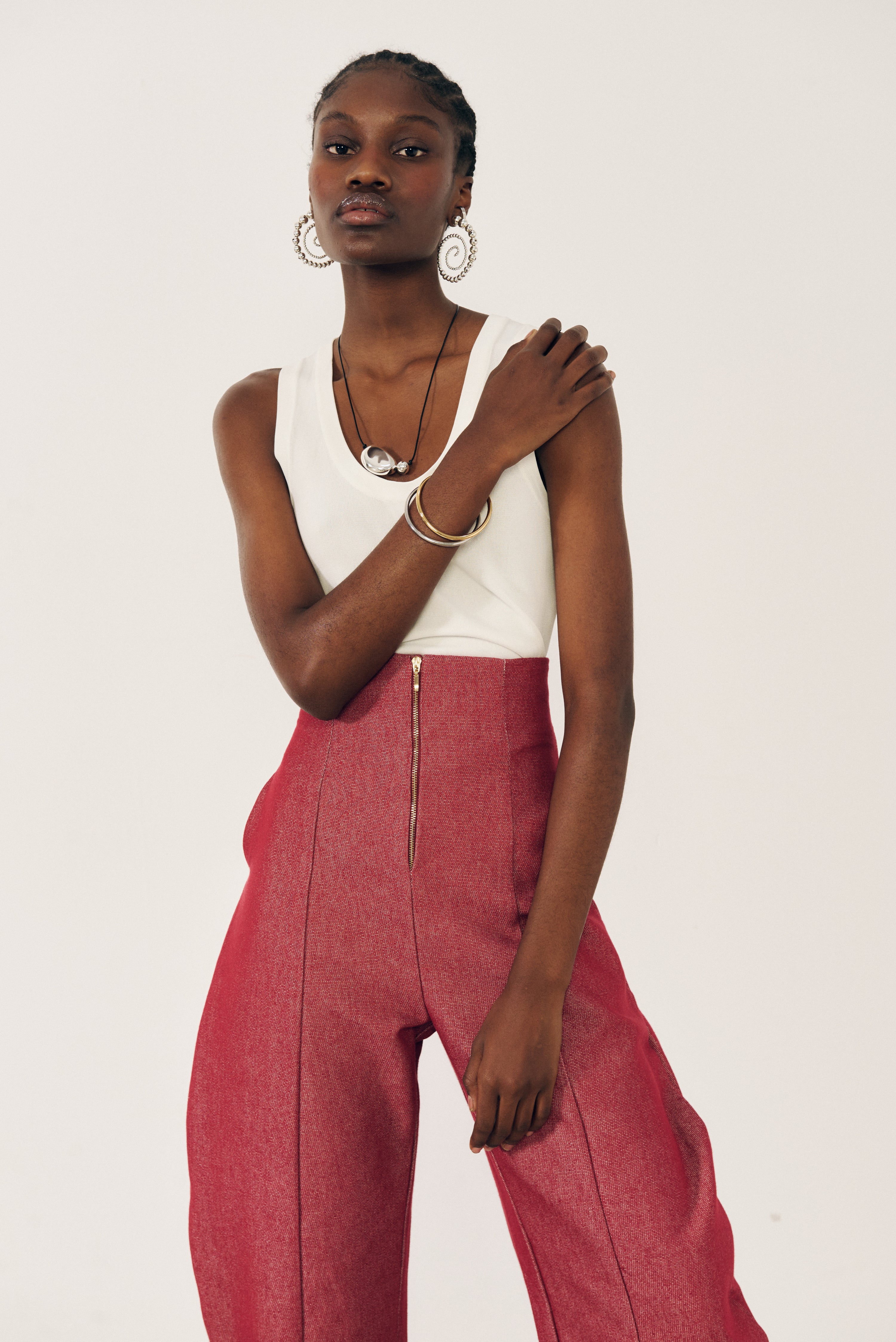 Pantalon globo rojo