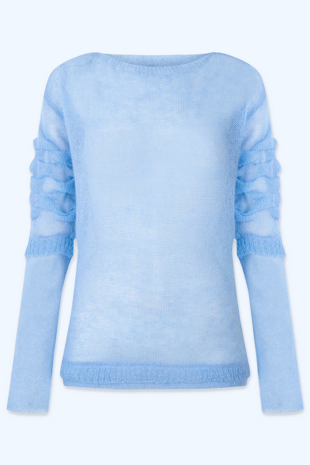 Jersey "migas" en lana Azul Celeste
