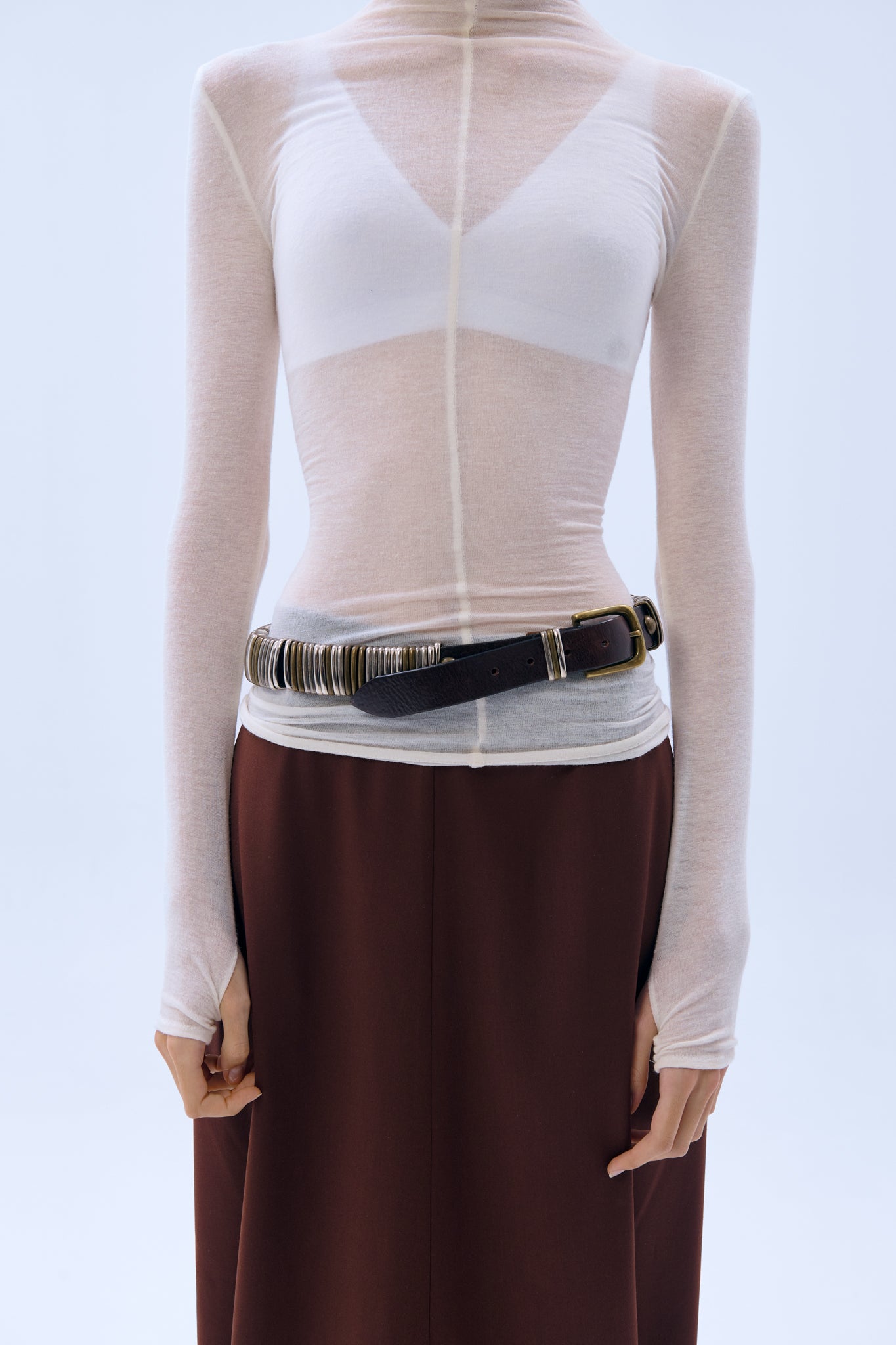 Falda Tether marrón