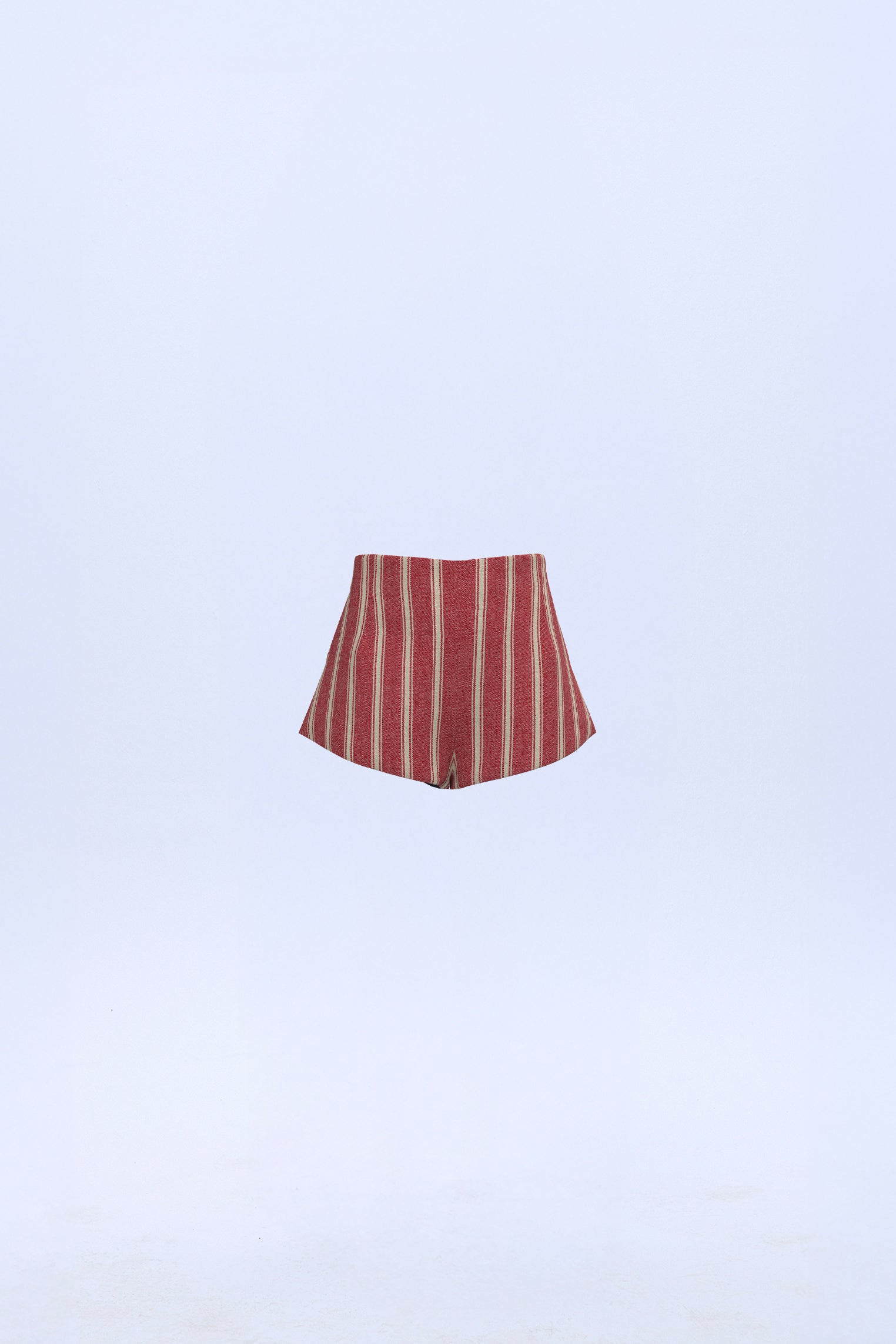 Short estructurado rayas rojas