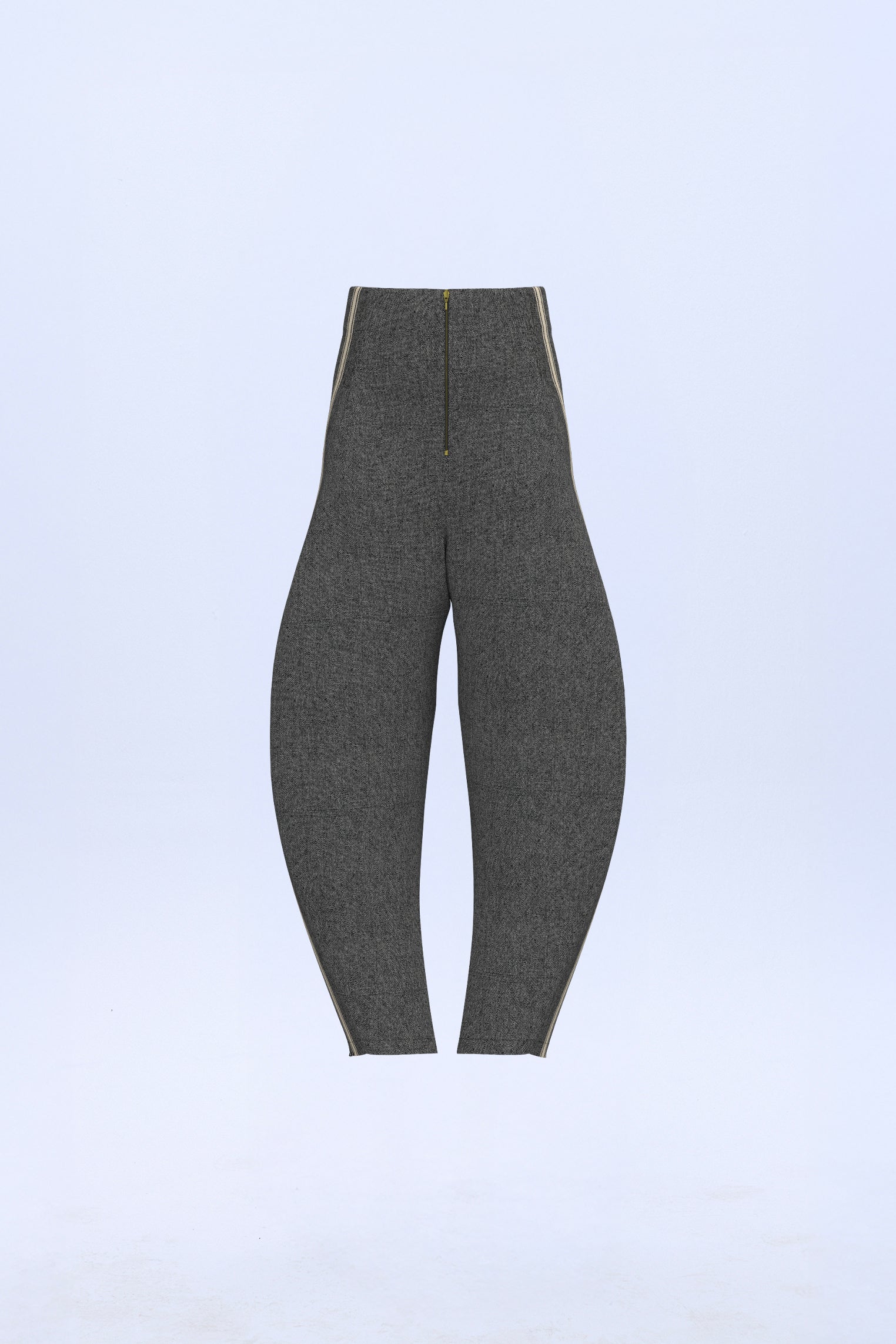 Pantalon globo negro rayas