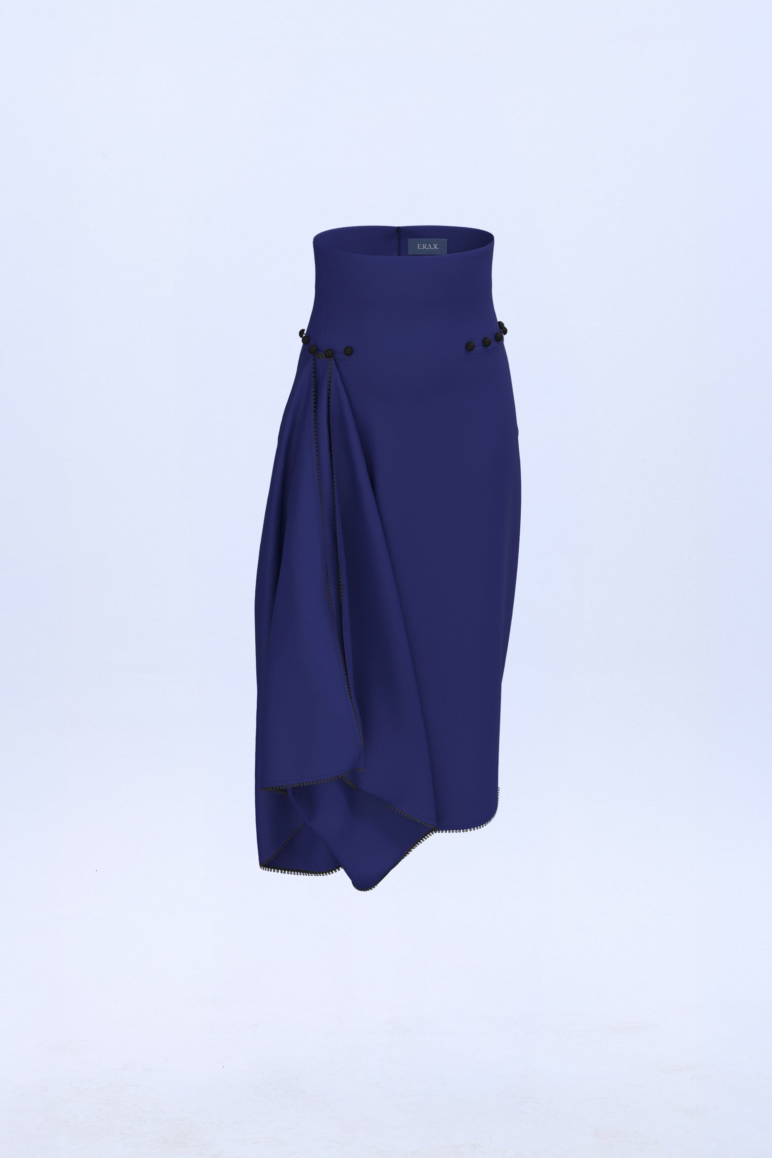 Falda con cola delantera