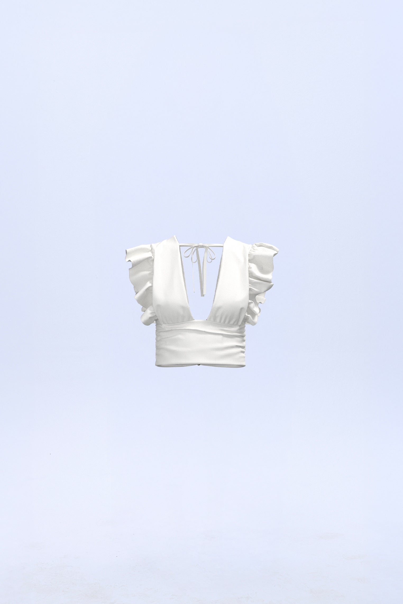 Top con volantes blanco