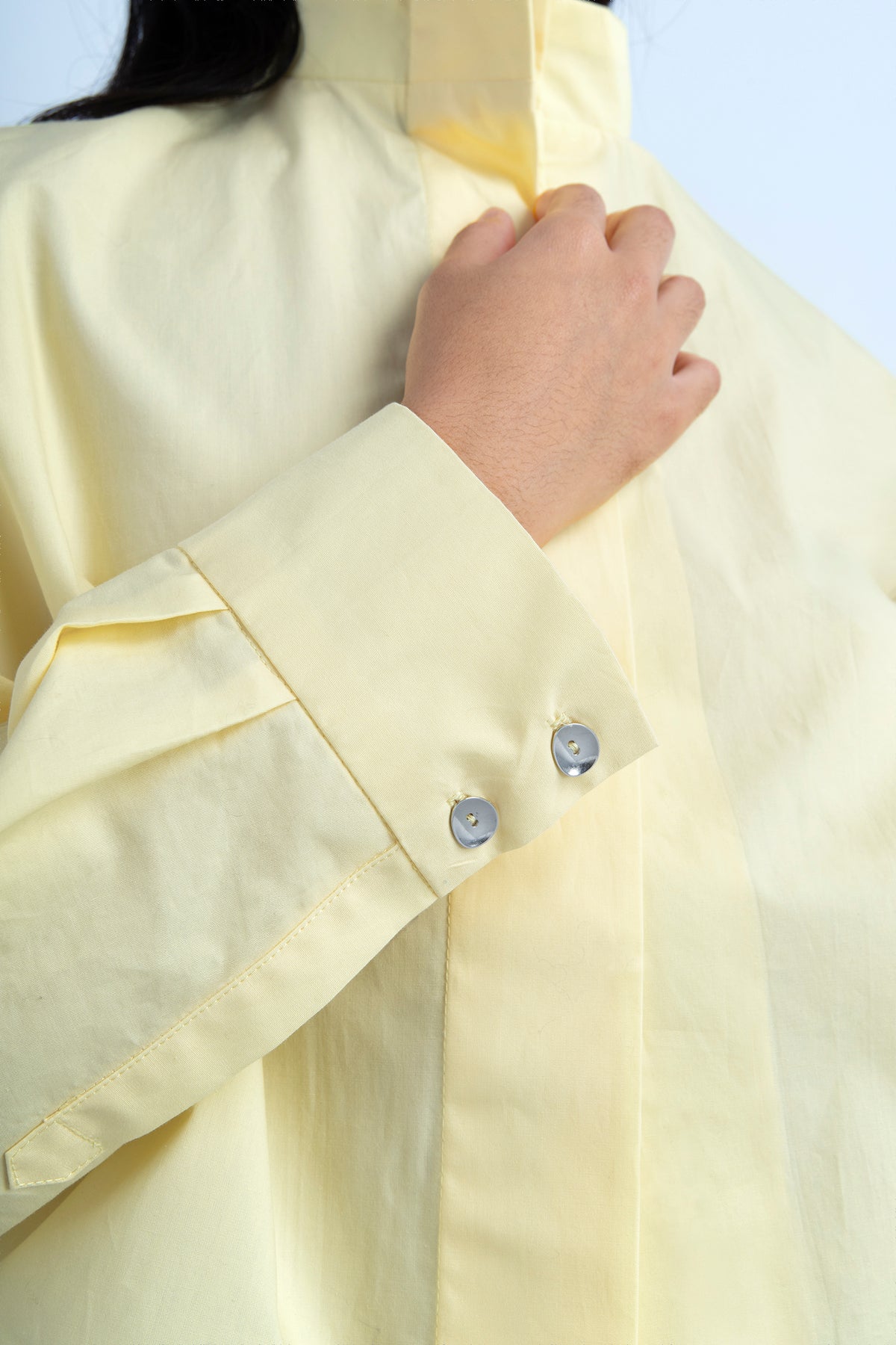 Camisa "control" en algodón Amarillo