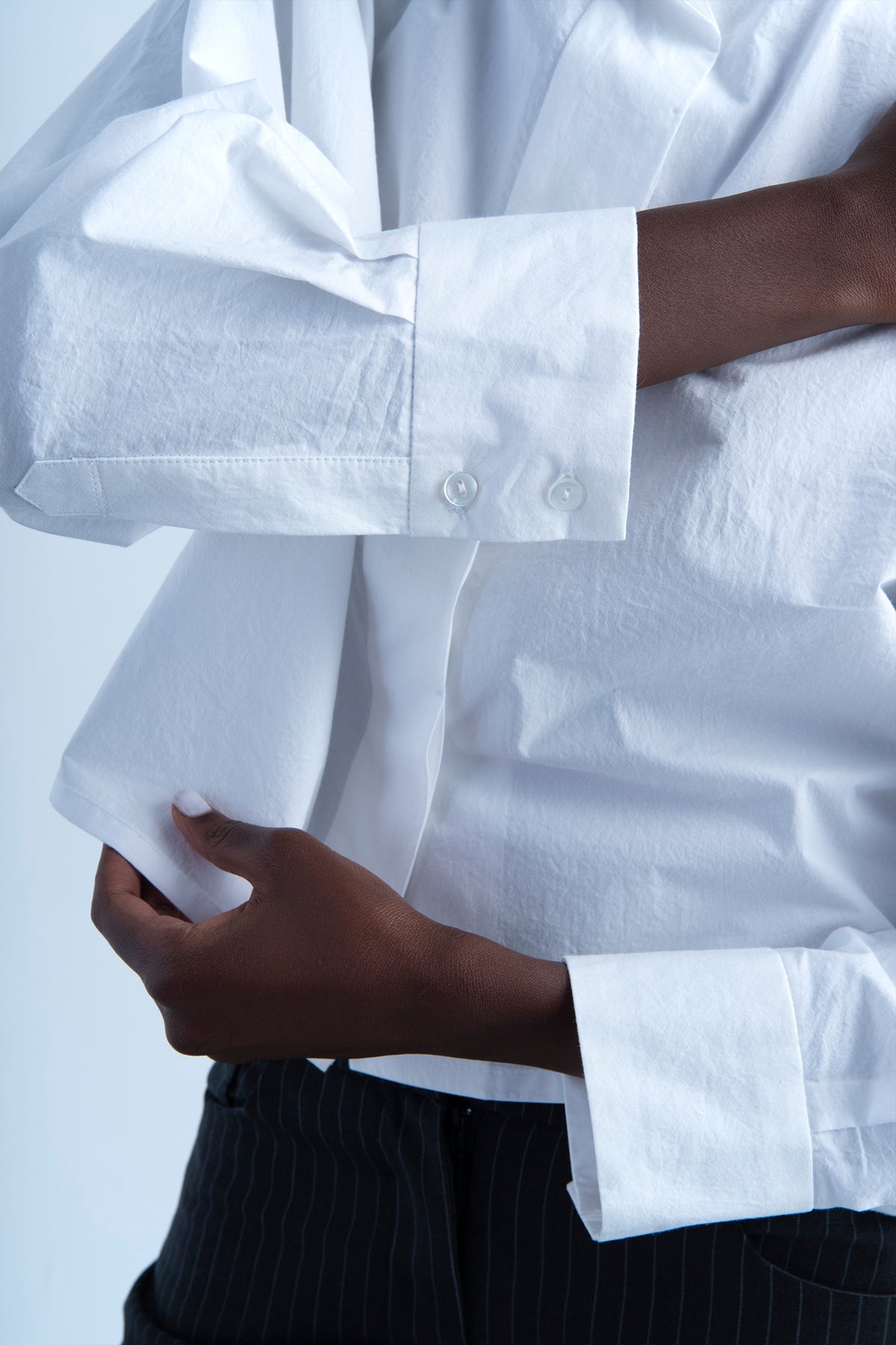 Camisa "control" en algodón Blanco