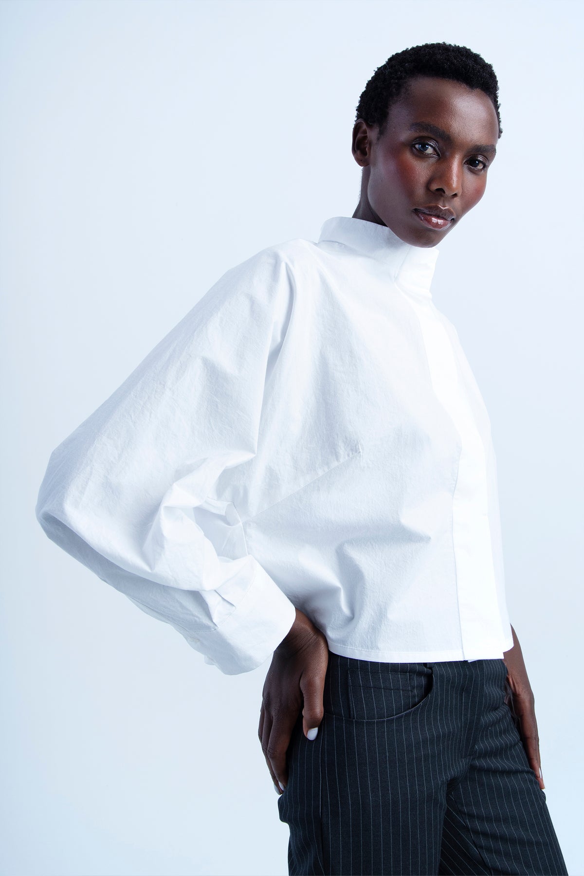 Camisa "control" en algodón Blanco
