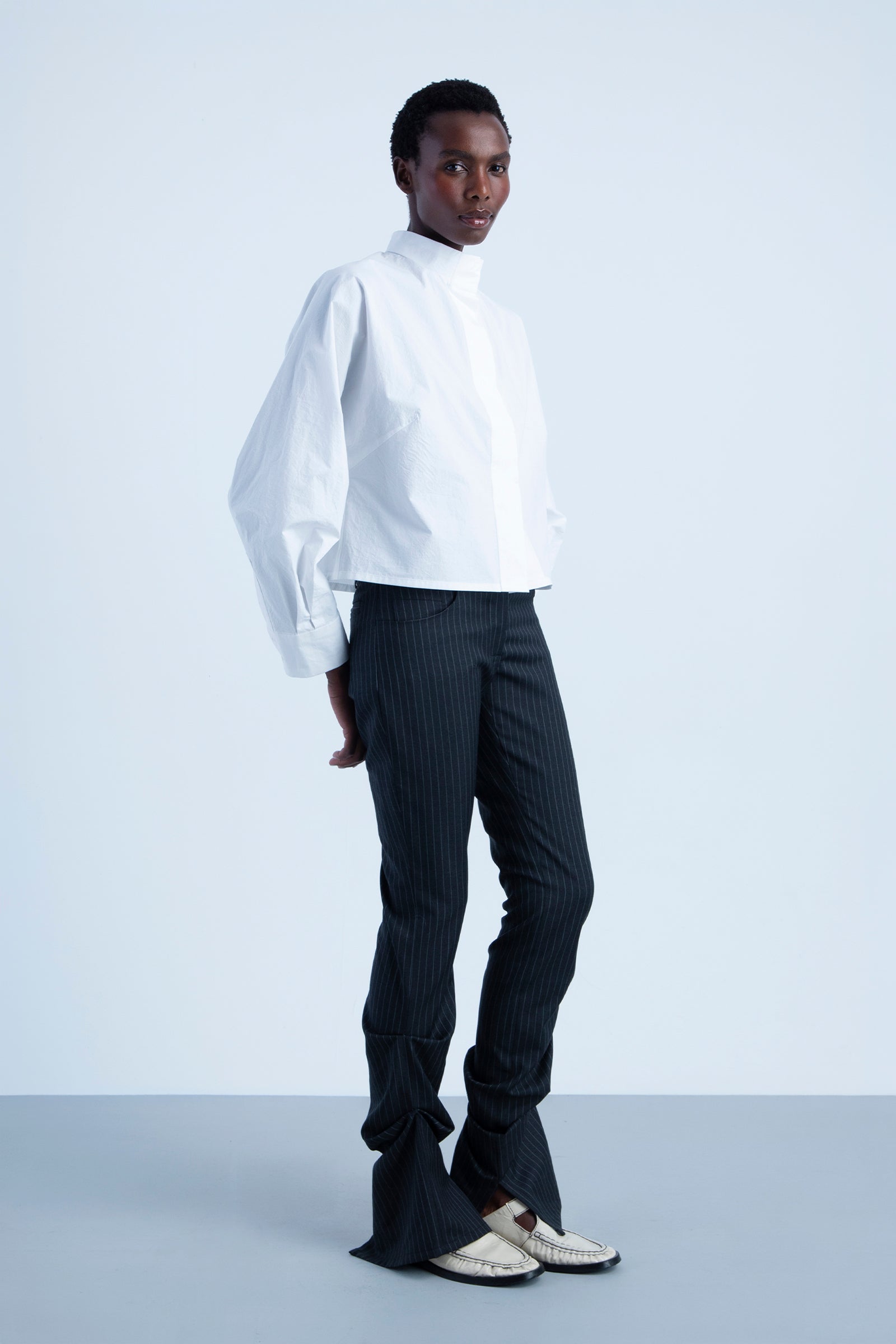 Camisa "control" en algodón Blanco