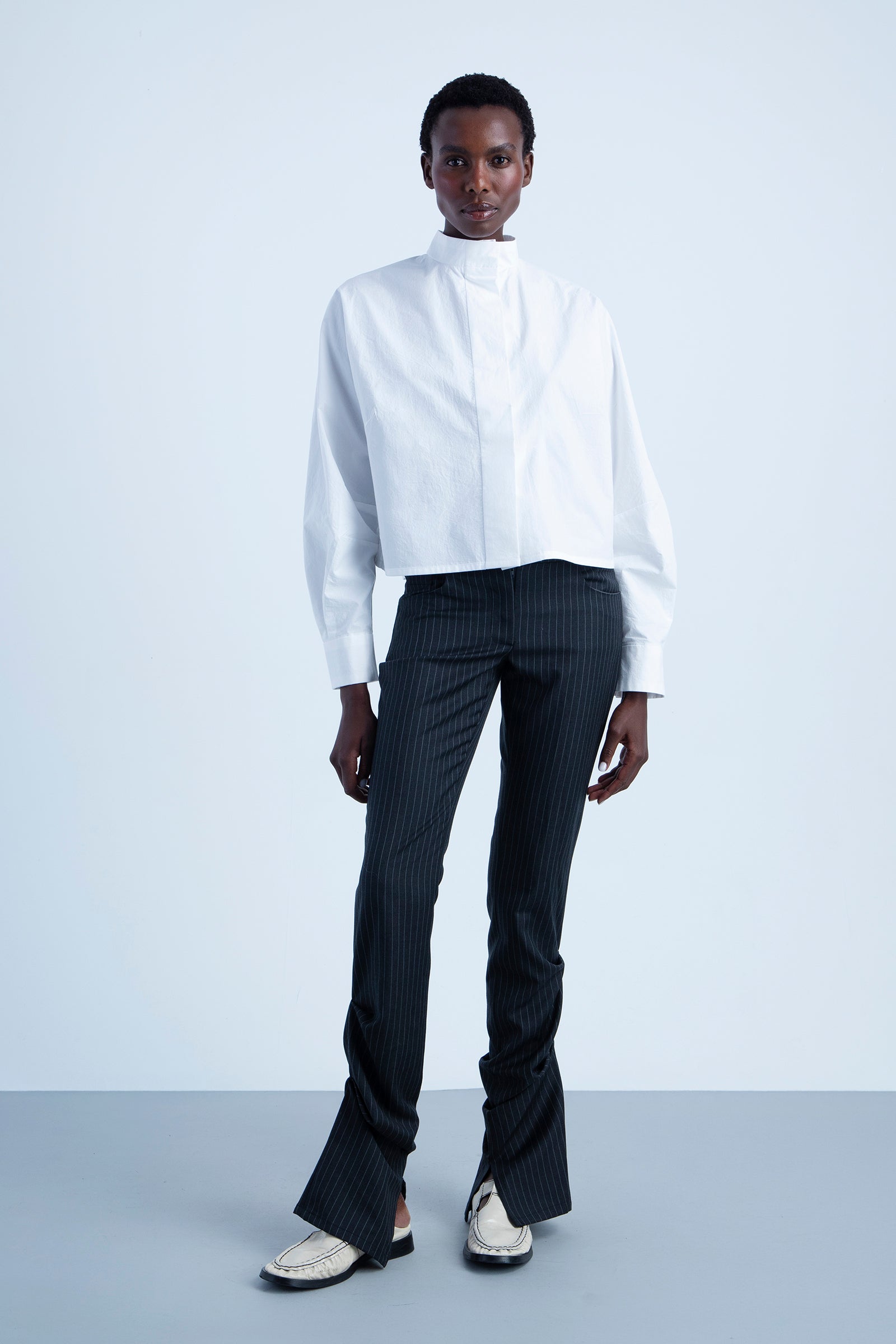 Camisa "control" en algodón Blanco