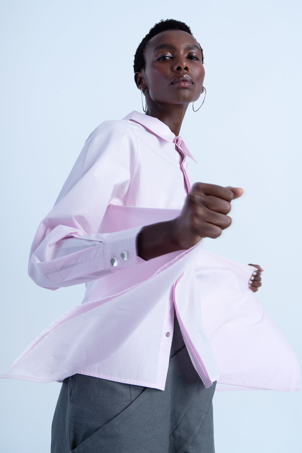 Camisa "servilleta" de algodón Rosa