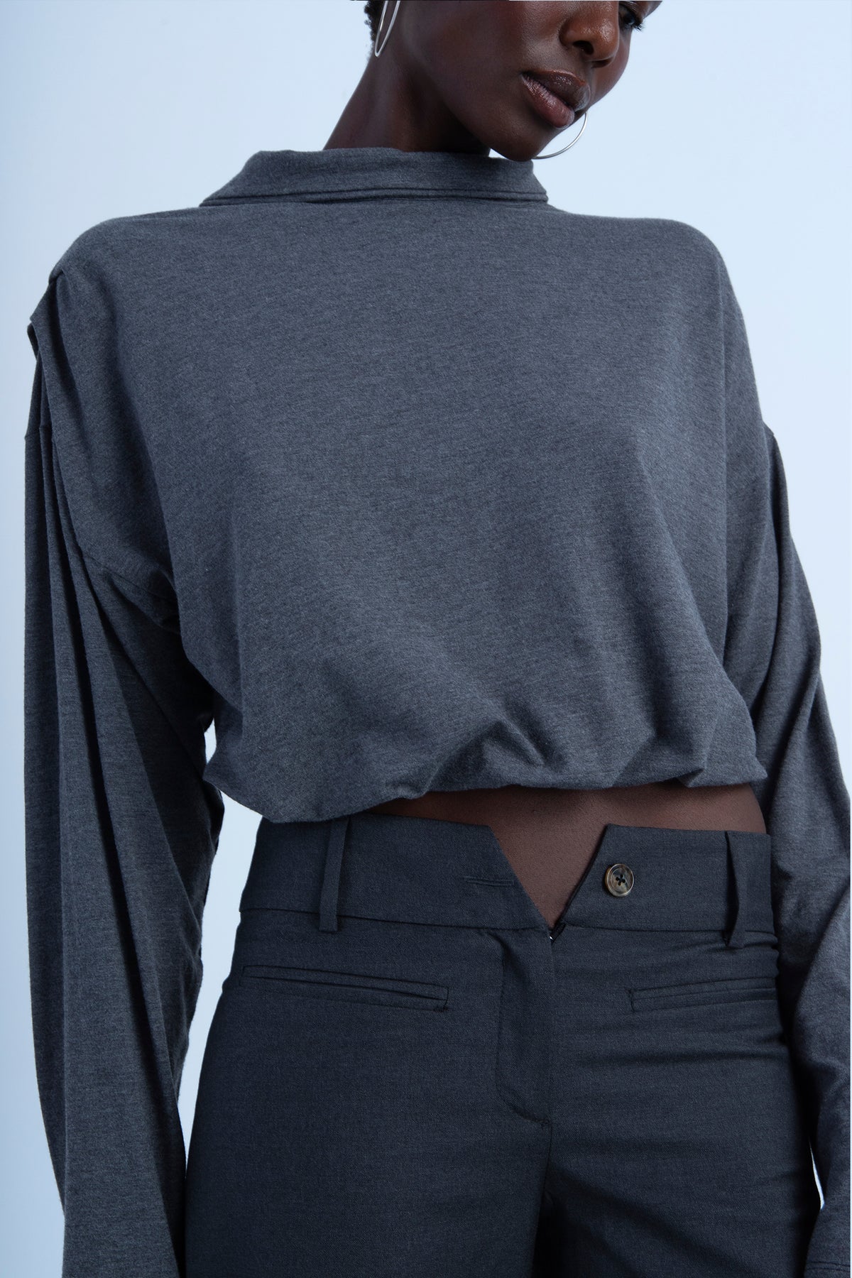 Camiseta "bocado" de bamboo gris