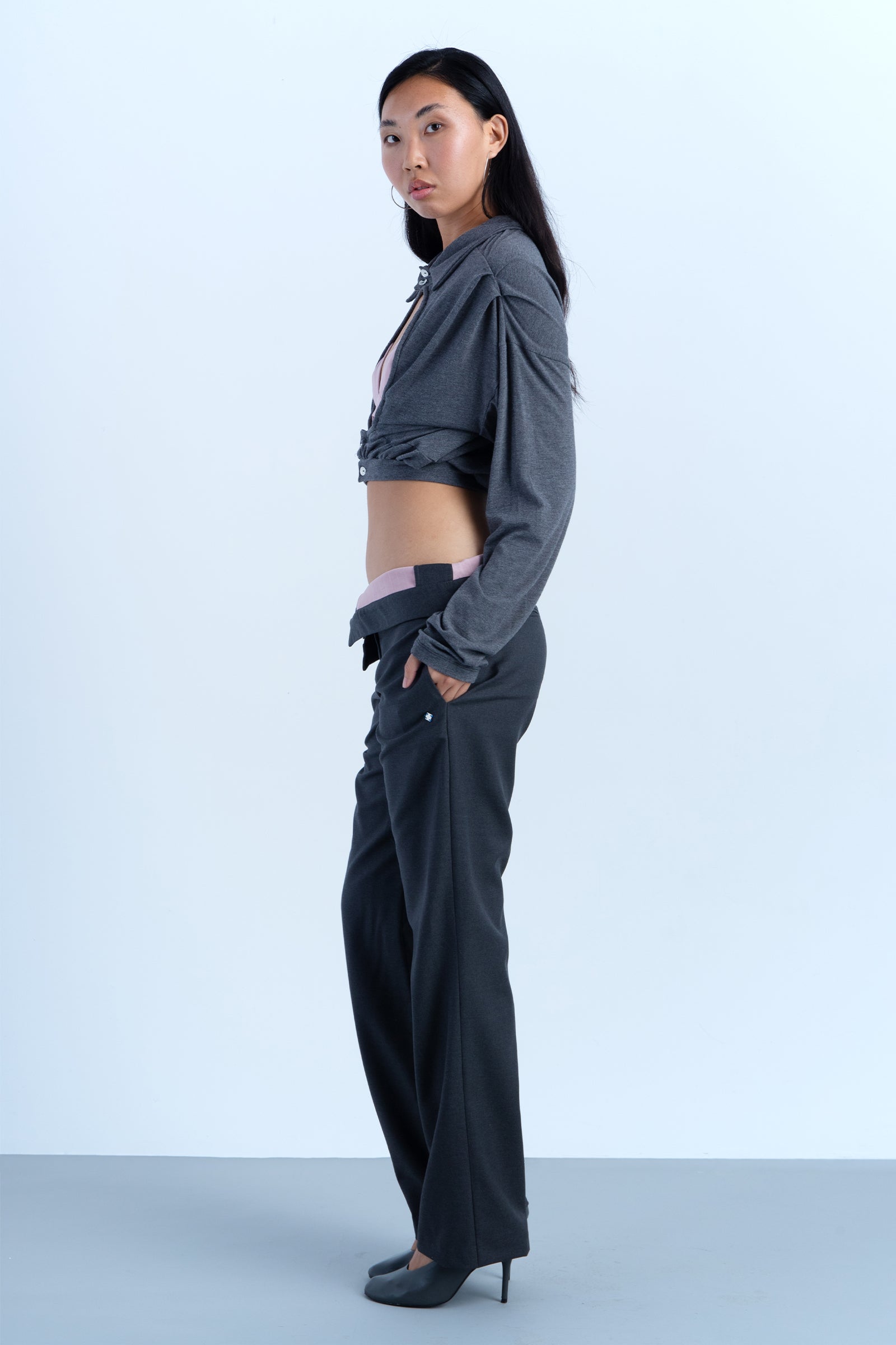 Camiseta "bocado" de bamboo gris
