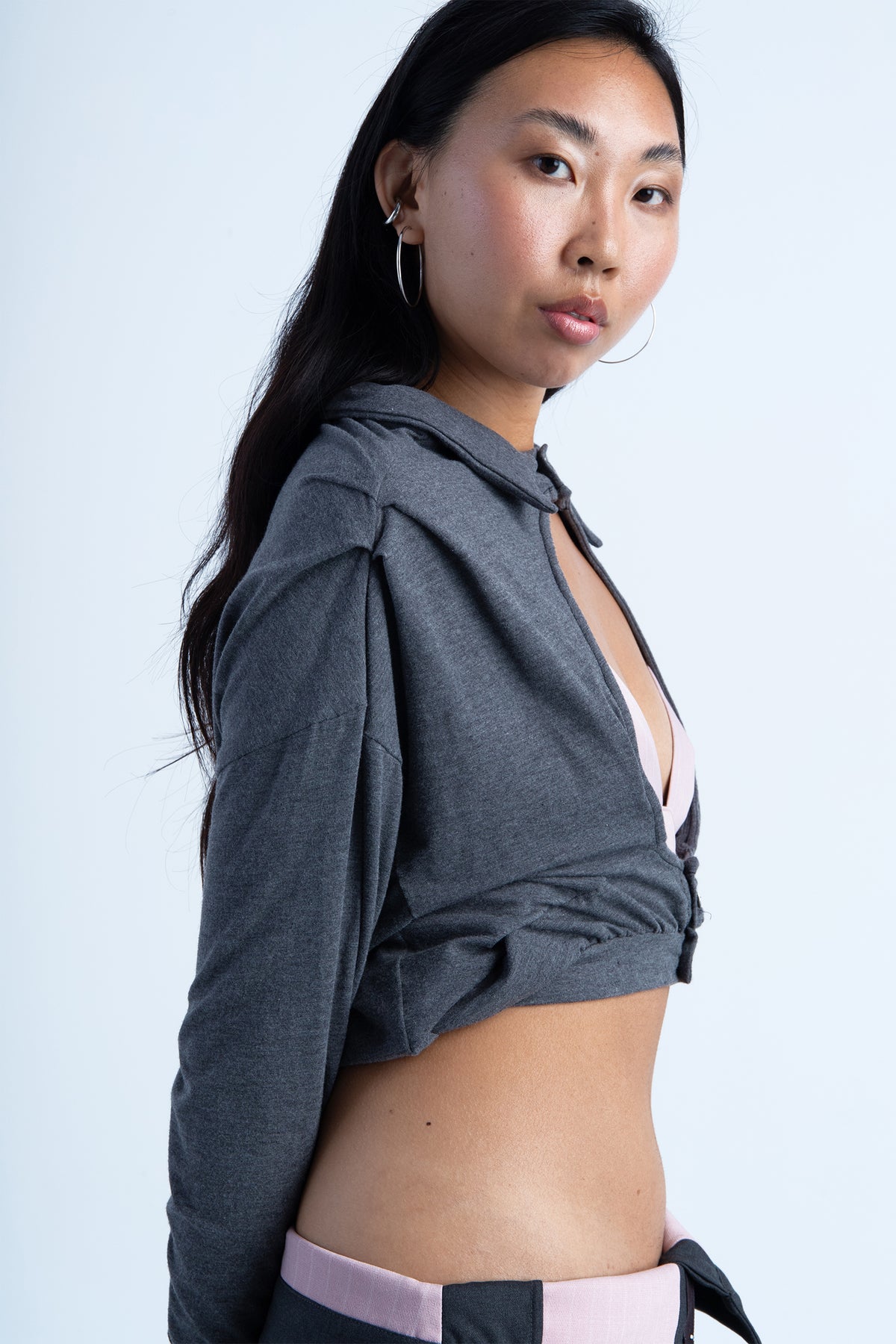 Camiseta "bocado" de bamboo gris