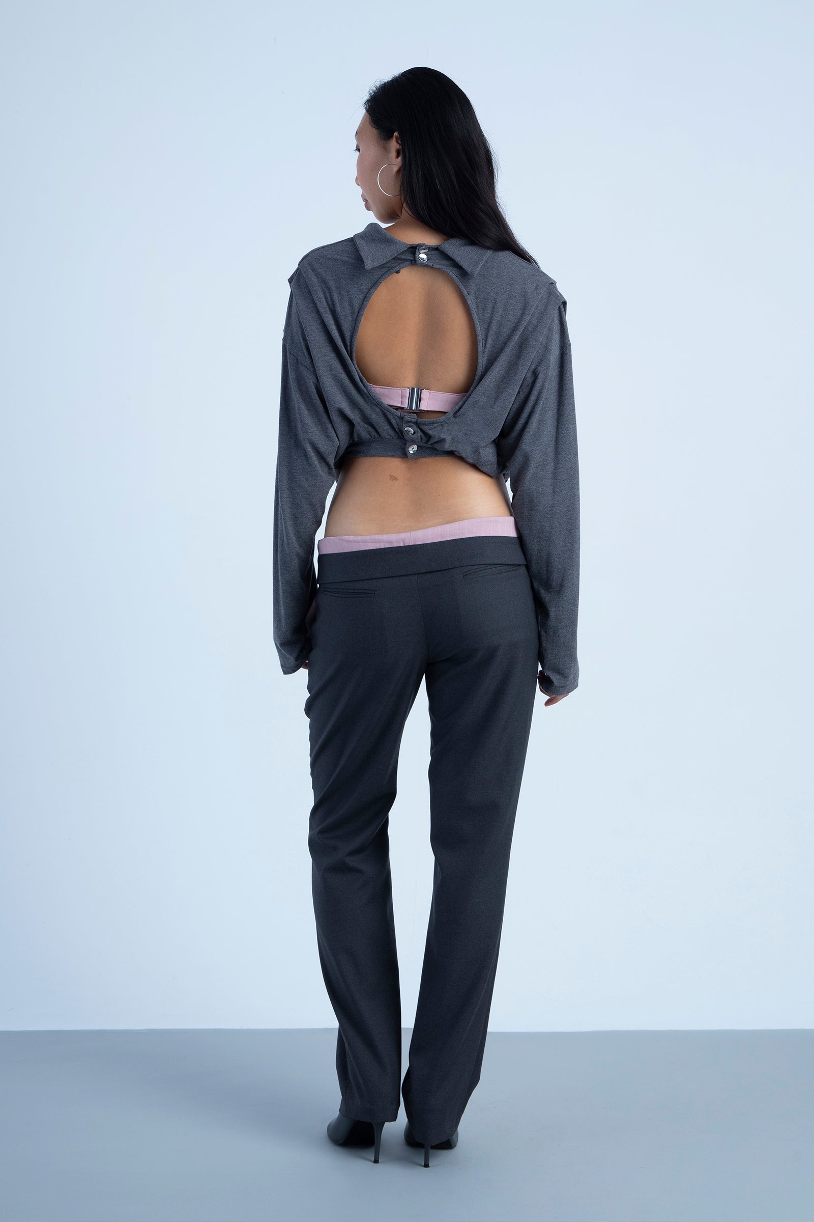 Camiseta "bocado" de bamboo gris