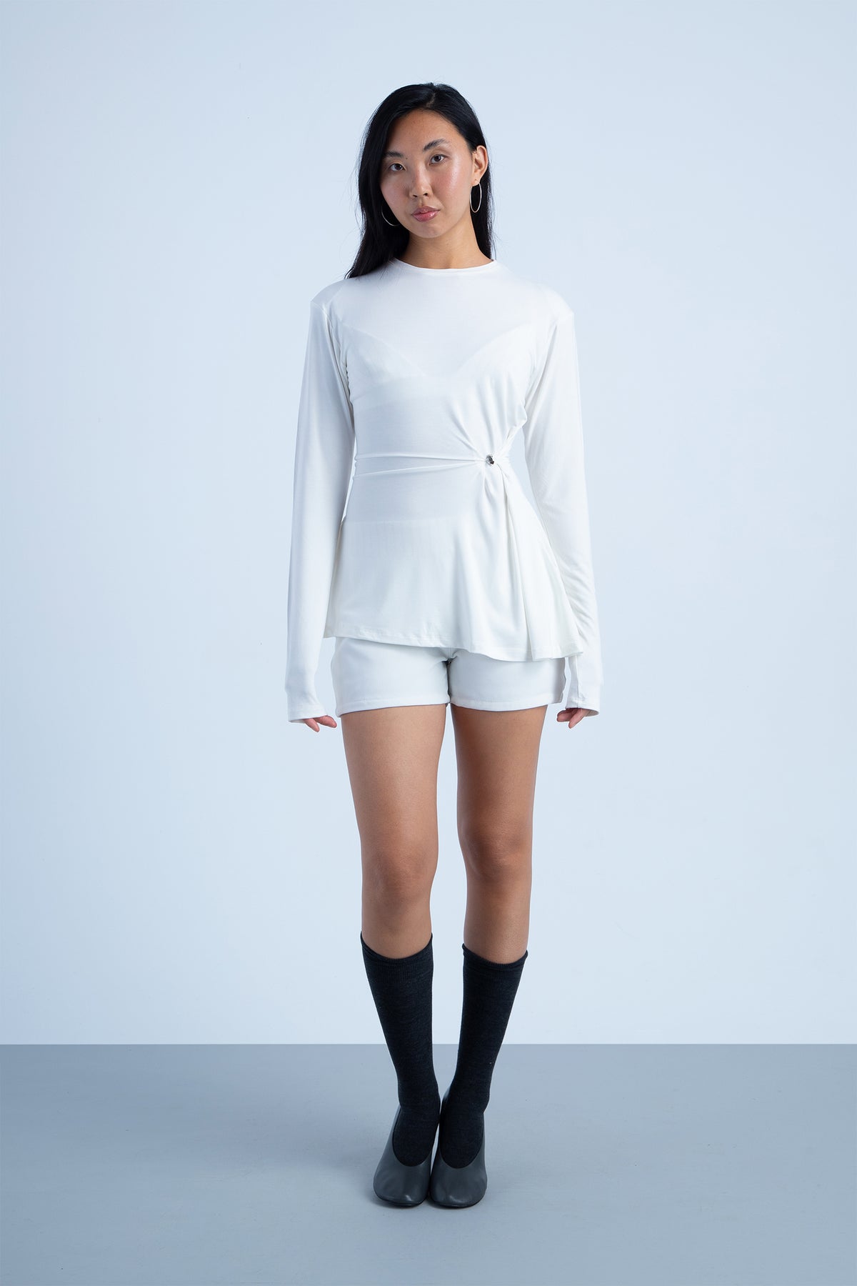 Camiseta "refugio" de bamboo Blanco Crudo