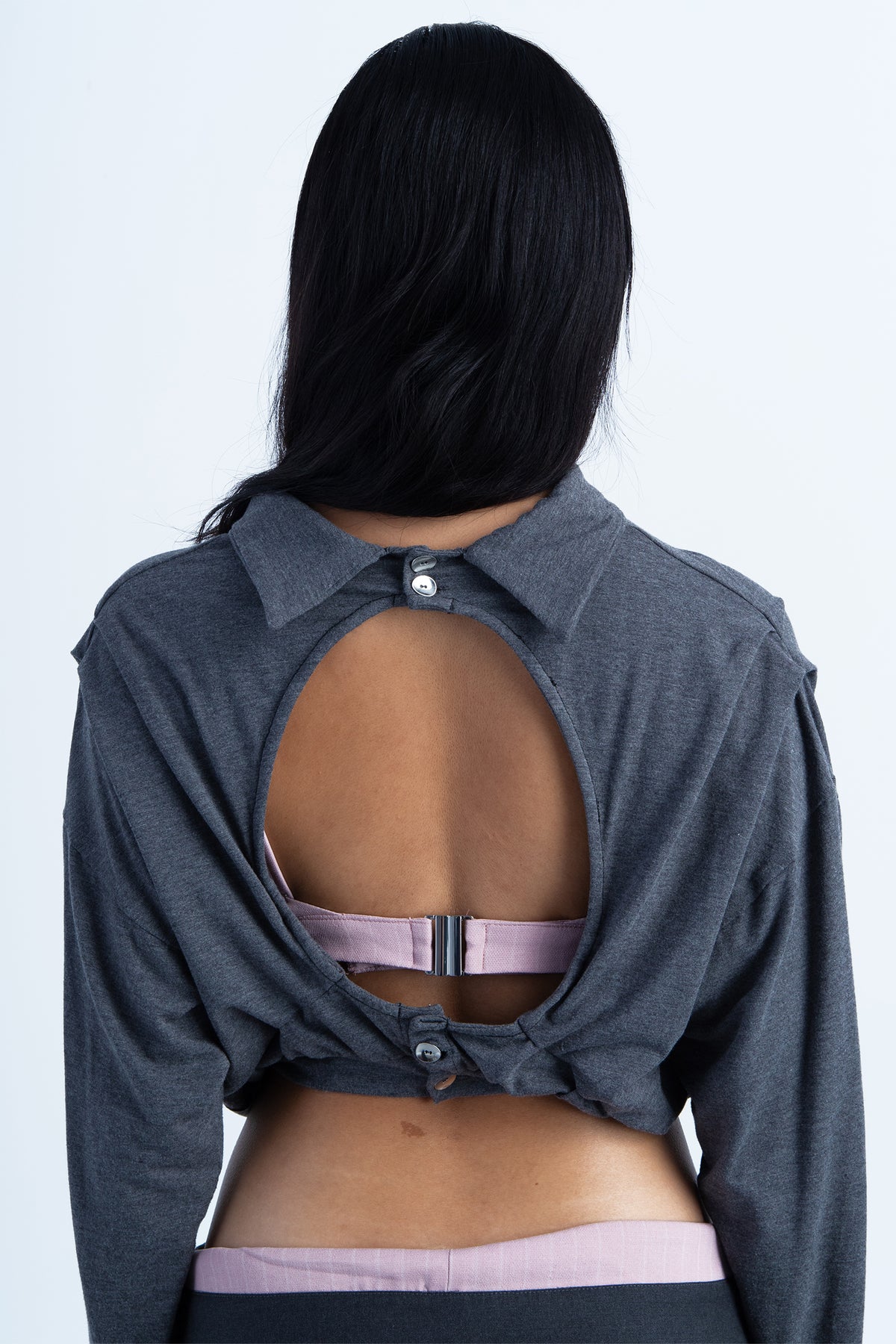 Camiseta "bocado" de bamboo gris