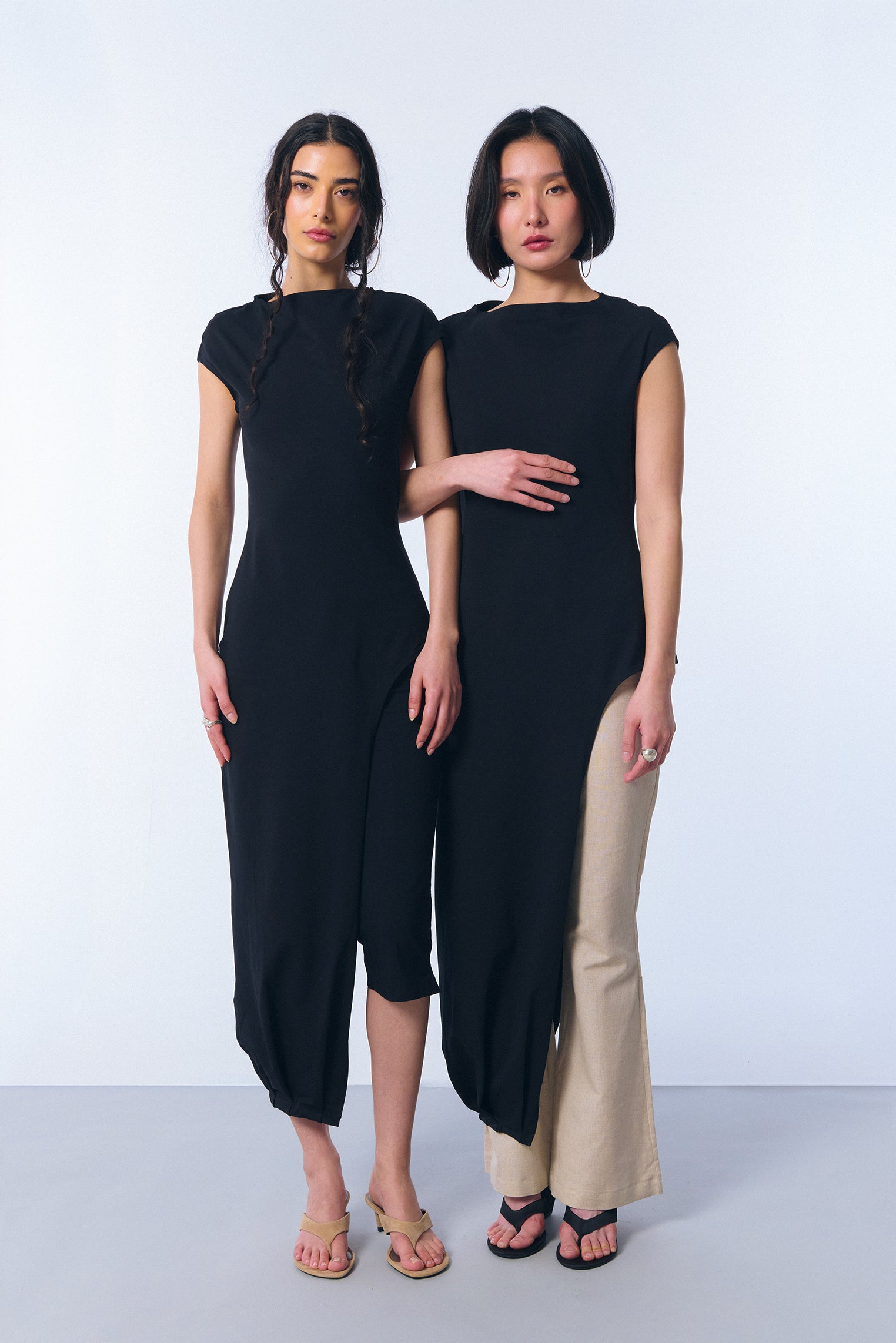 Camiseta "brisa" en algodón negro