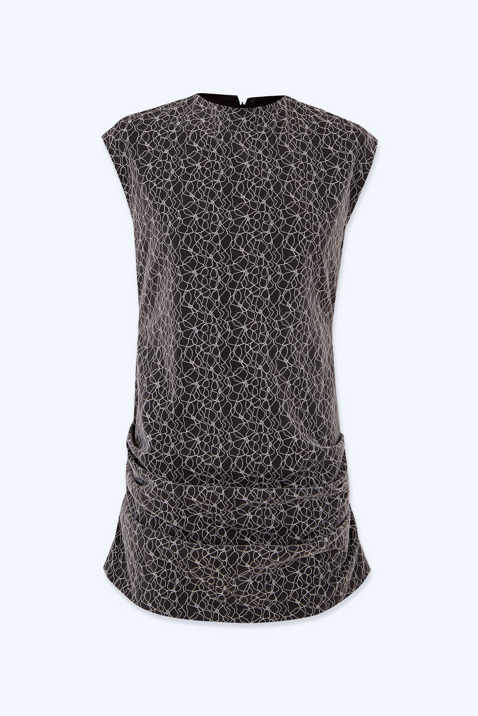 Vestido "solana" en lino y encaje