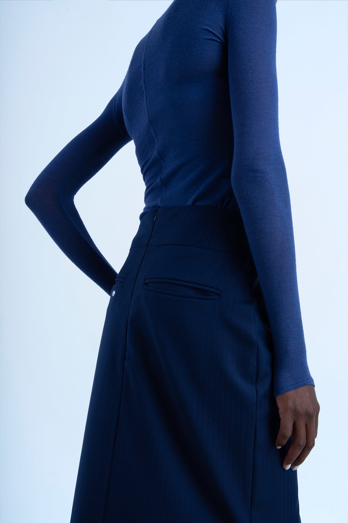 Falda "silencio" en lana merino