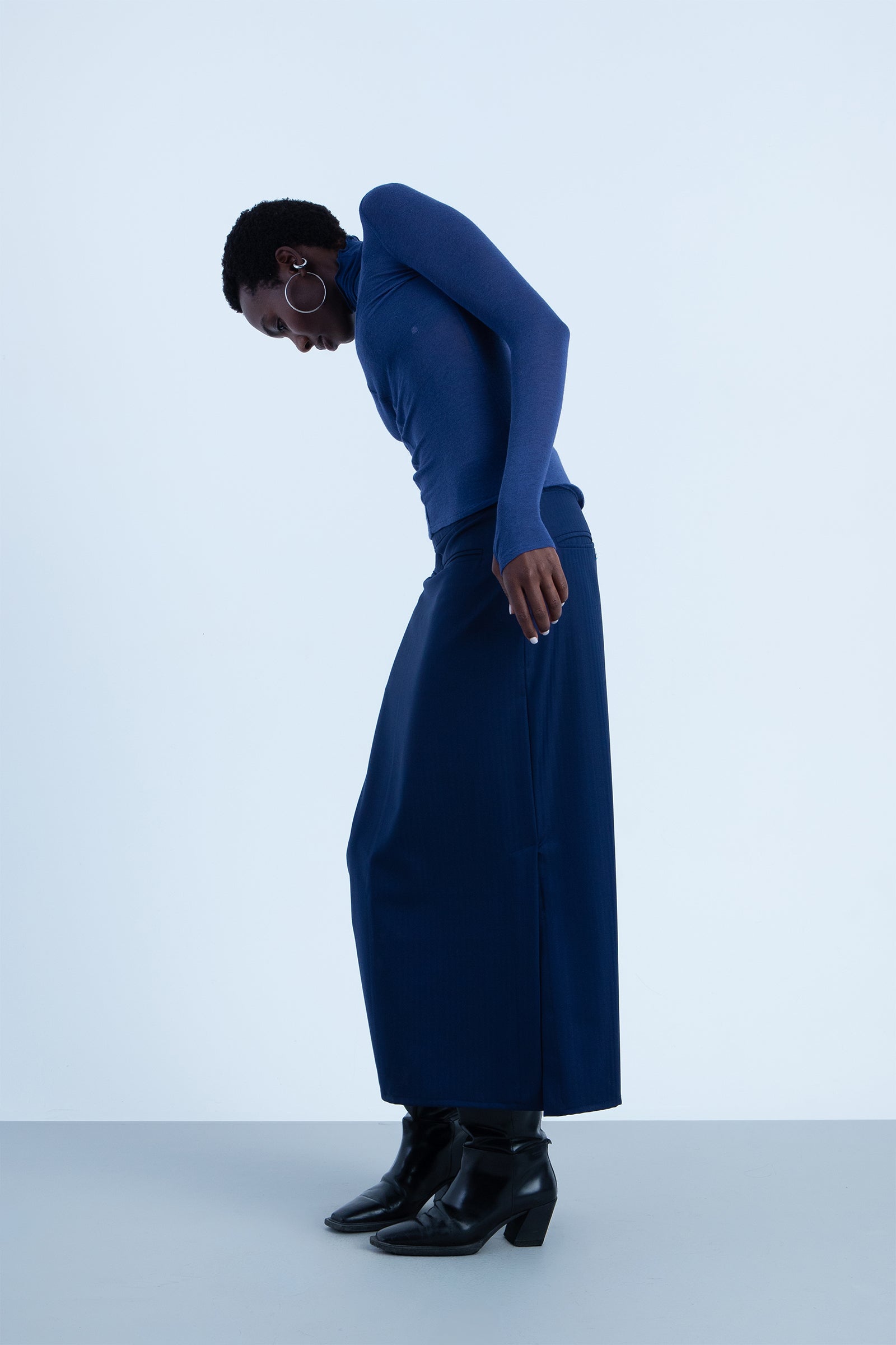 Falda "silencio" en lana merino