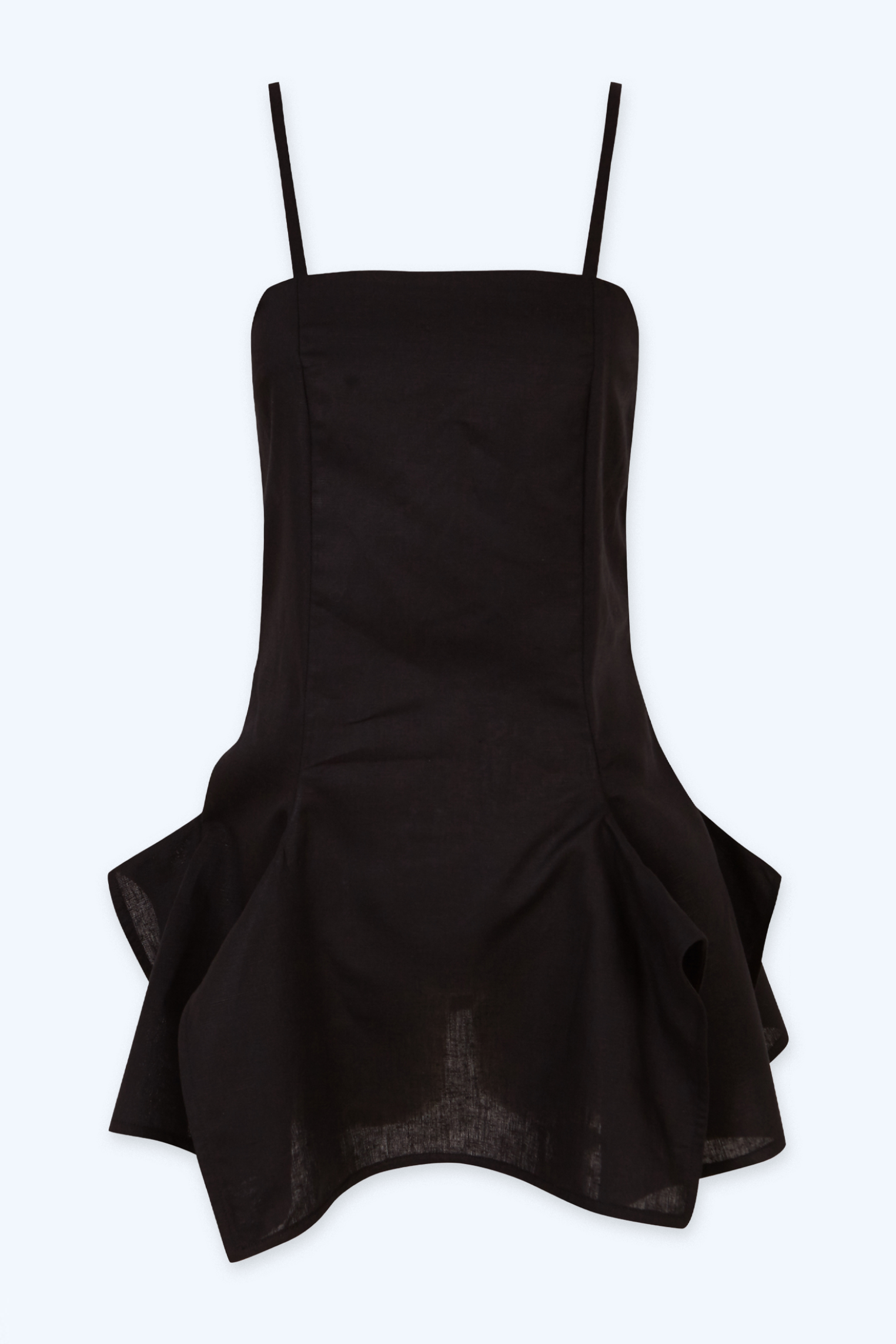 Top "hammer" en lino negro