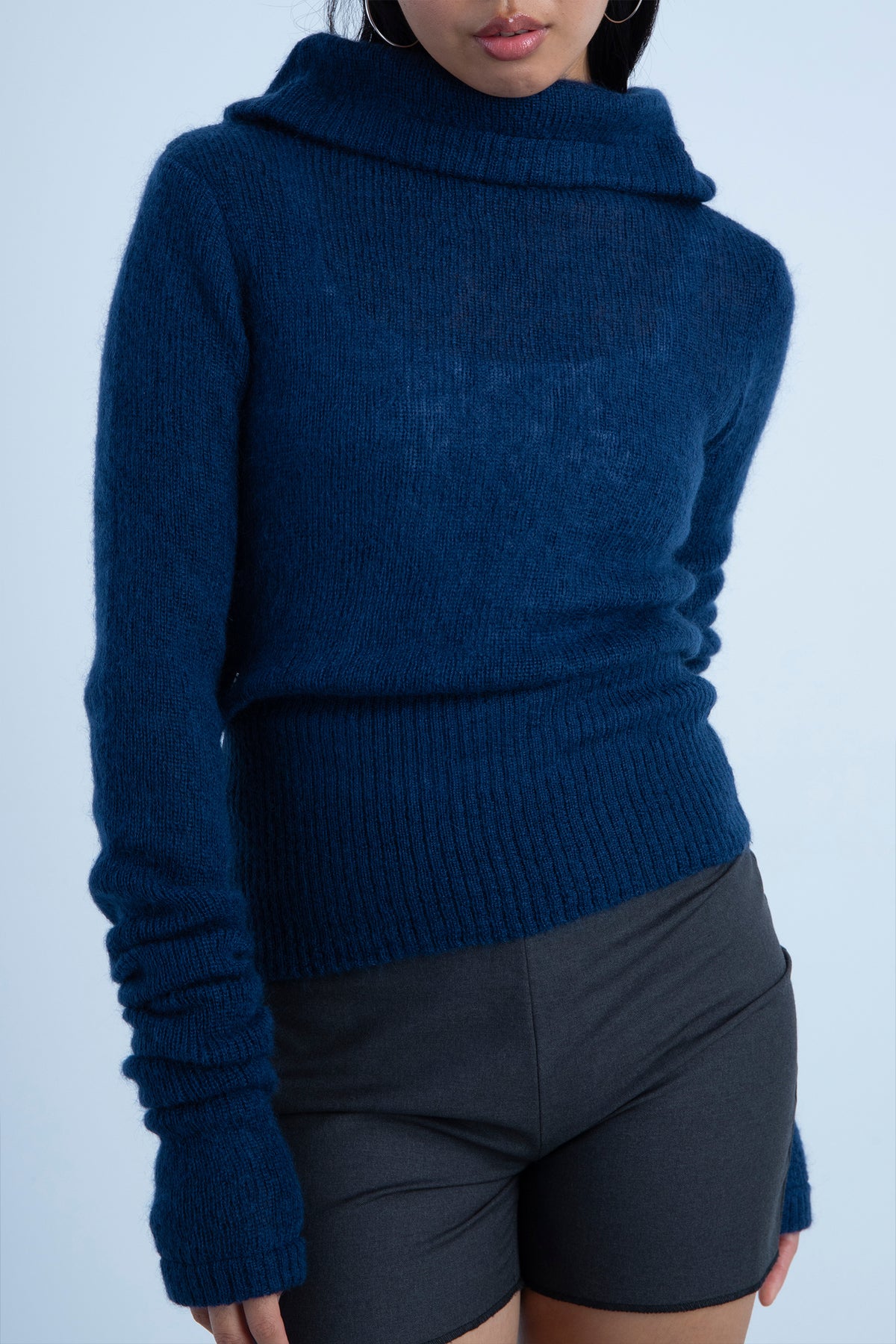 Jersey "deriva" en lana marino