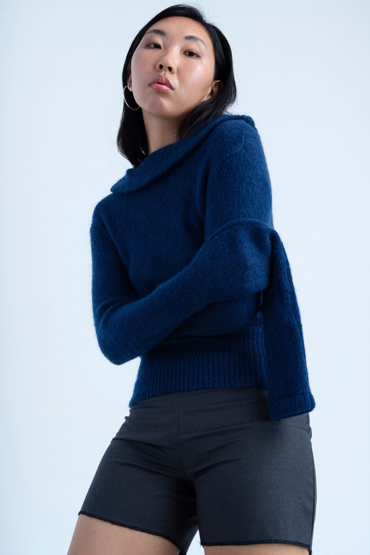 Jersey "deriva" en lana marino
