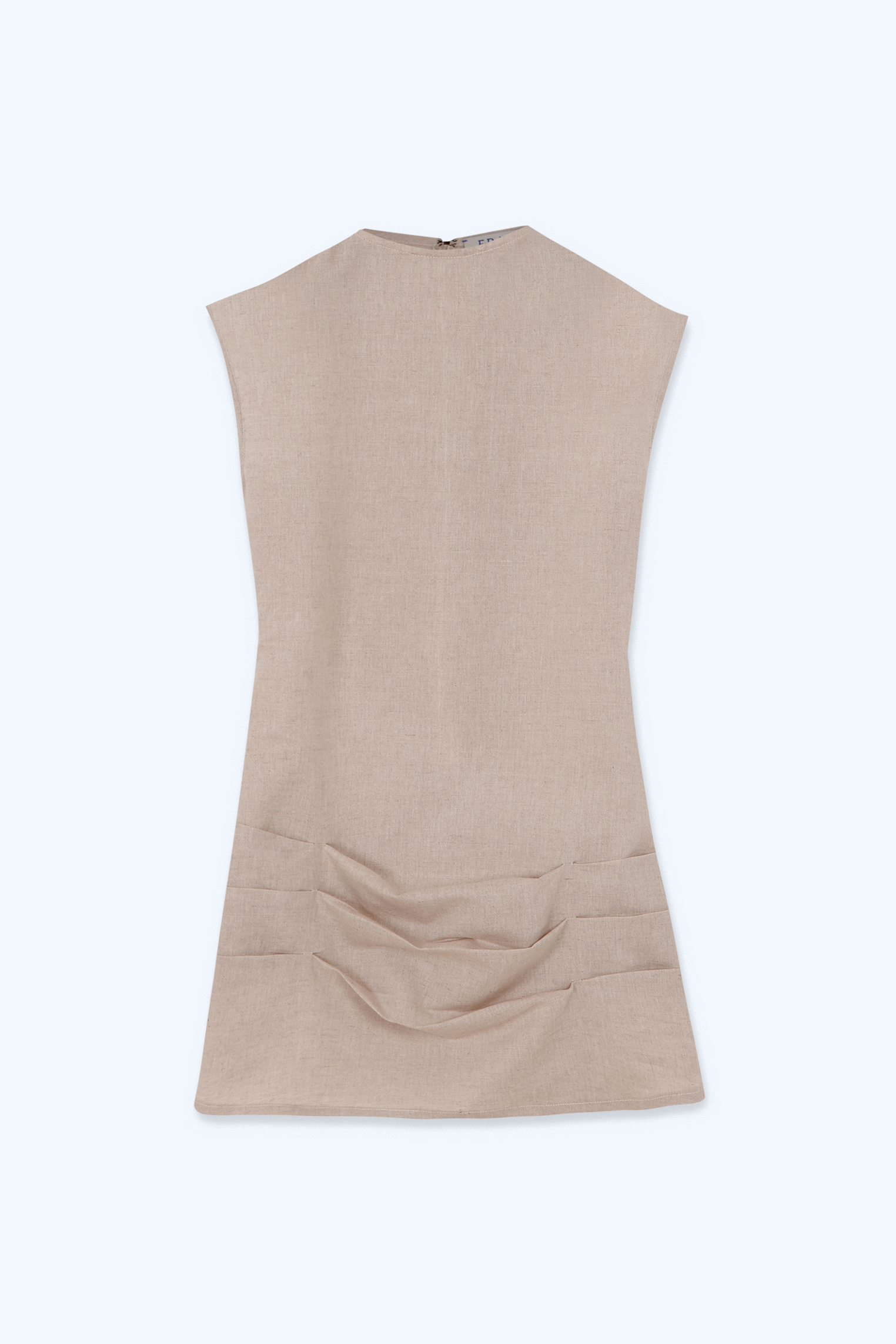 Vestido "solana" en lino arena
