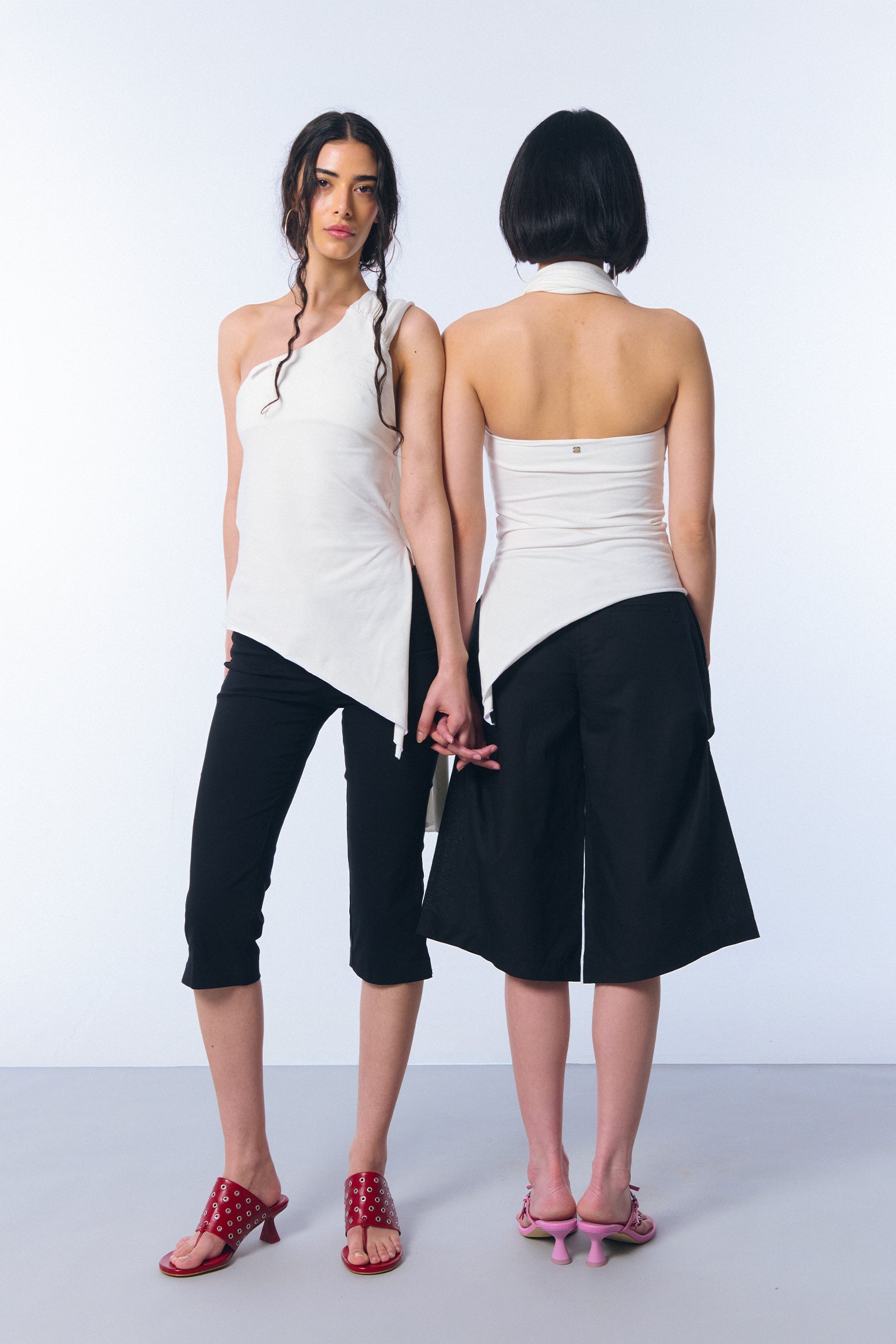 Top "patrona" en algodón blanco